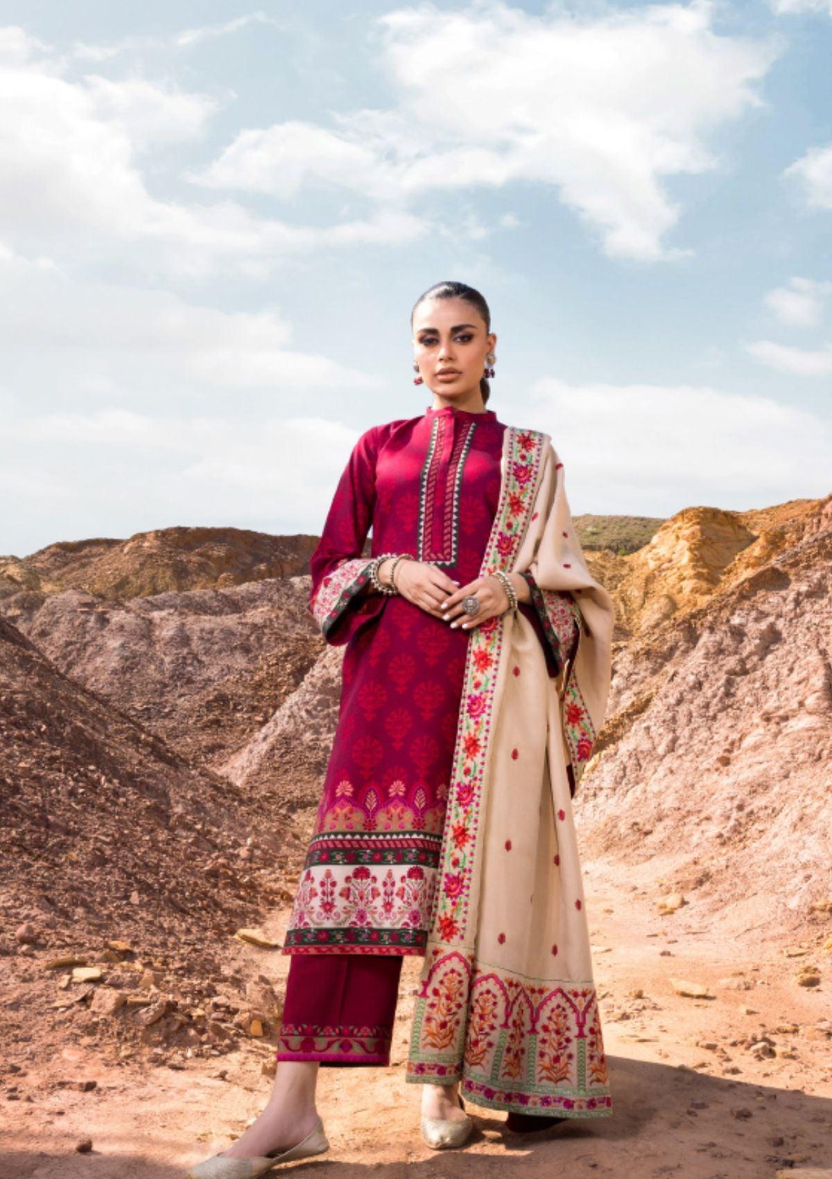 Zainab Chottani Winter Shawls'22 D-09 (NURGUL) - Mohsin Saeed Fabrics