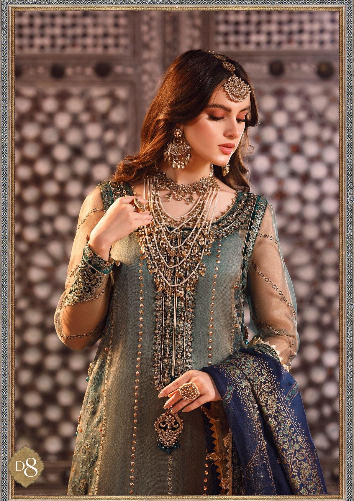 Maria b Mbroidered Wedding Edition'22 MBD-08 - Mohsin Saeed Fabrics