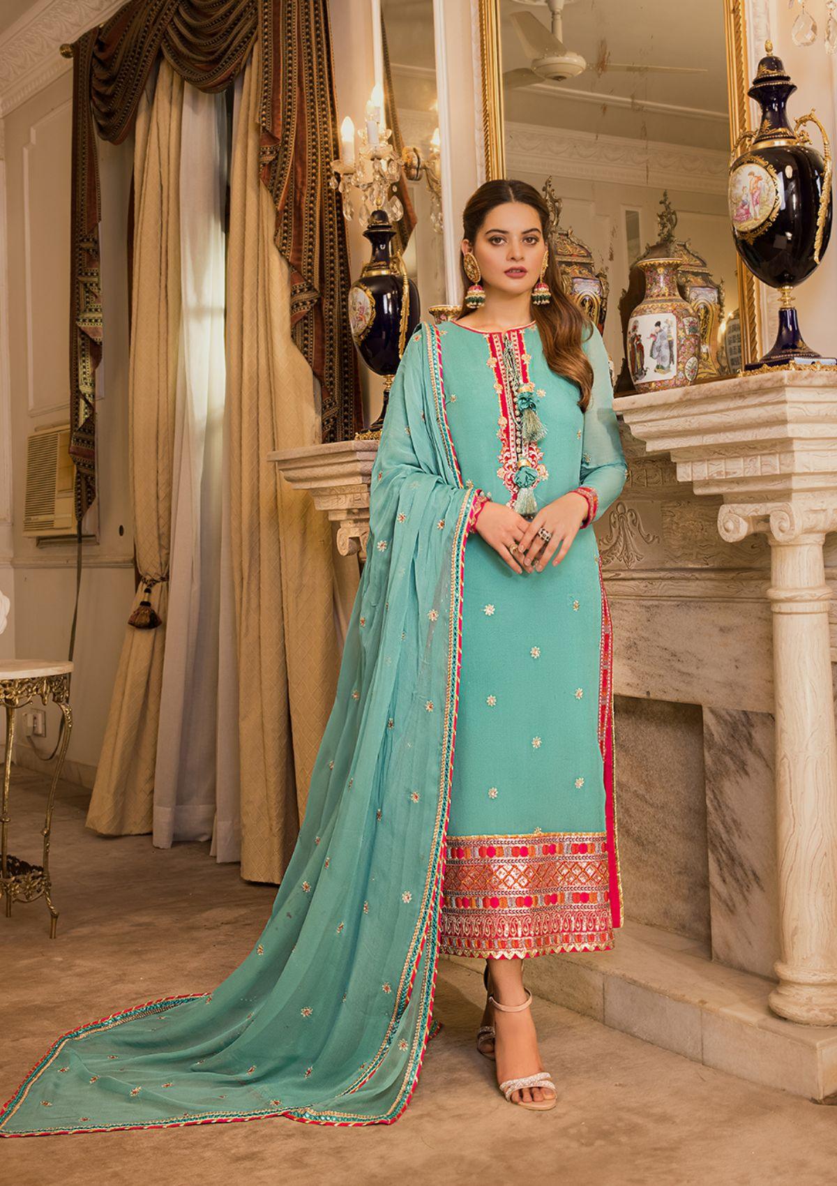 Asim Jofa Noorie'23 AJSM -16 is available at Mohsin Saeed Fabrics free shipping available worldwide. Shop All the top women clothing brands online such as Freesia, Maria b, Zara Shahjahan, Asim Jofa, Zaha, Elan, Crimson, Sobia Nazir, Maryam n Maria, Hussain Rehar and Marjjan