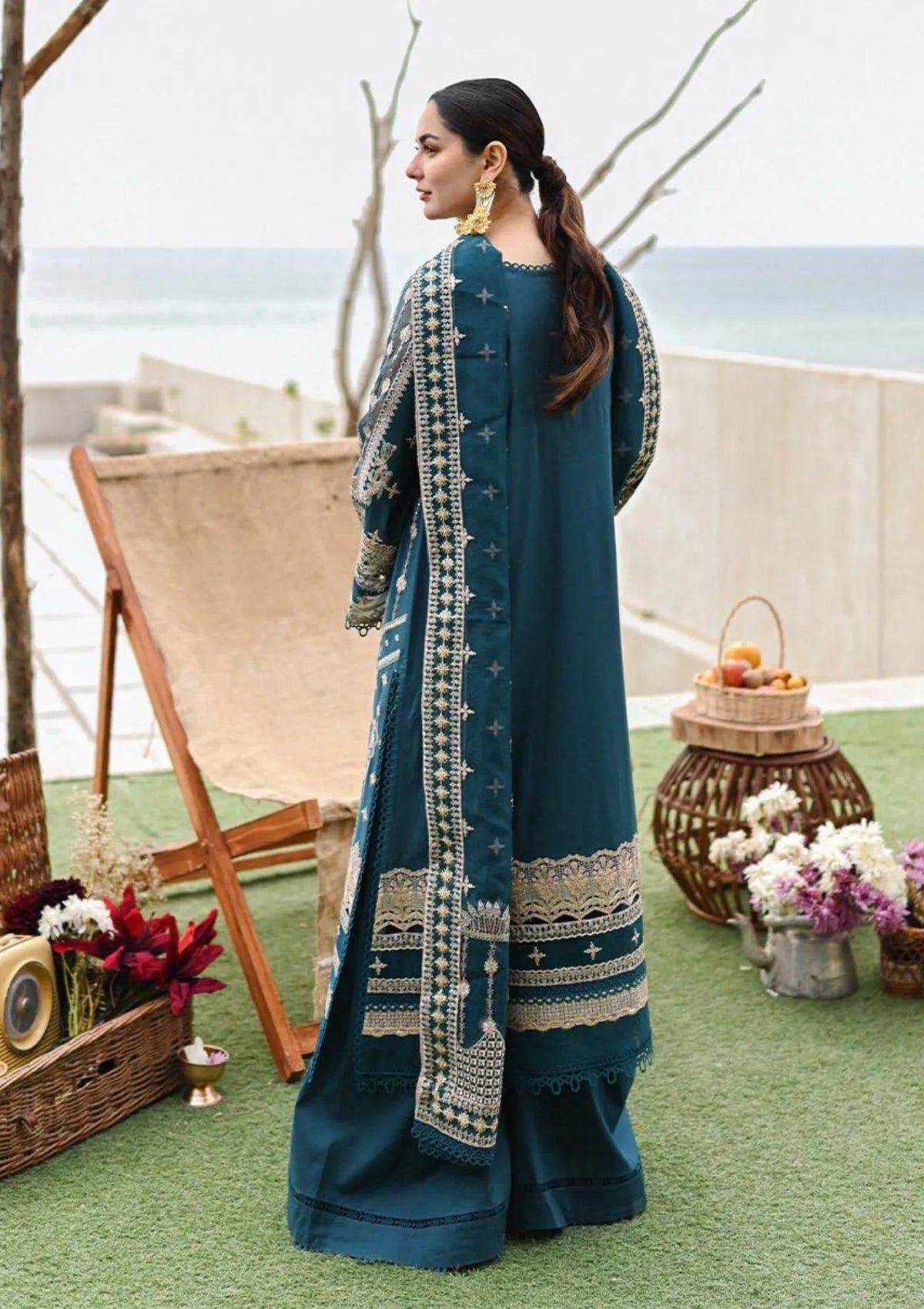 Qalamkar Sahil Lawn'23 SP-10 (Zahra) - Mohsin Saeed Fabrics