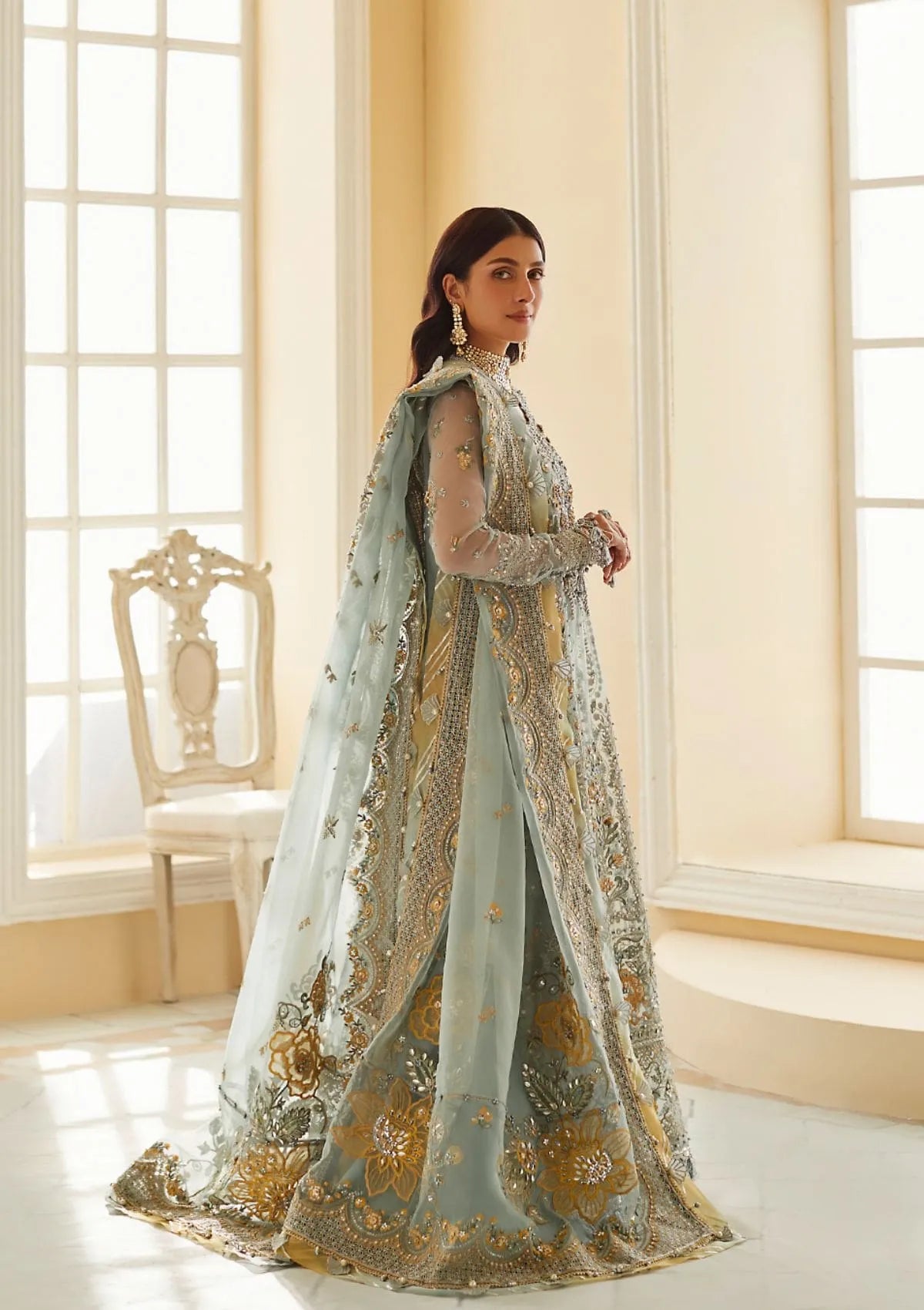 Elan Wedding Festive'23 EC-01(Esme) is available at Mohsin Saeed Fabrics online shop All the top women brands in pakistan such as Freesia, Maria b, Zara Shahjahan, Asim Jofa, Zaha, Elan, Crimson, Sobia Nazir, Maryam n Maria, Hussain Rehar, Marjjan, Anaya by Kiran Chaudhary, johra, Shaista, farah talib aziz and Gul Ahmed. 
