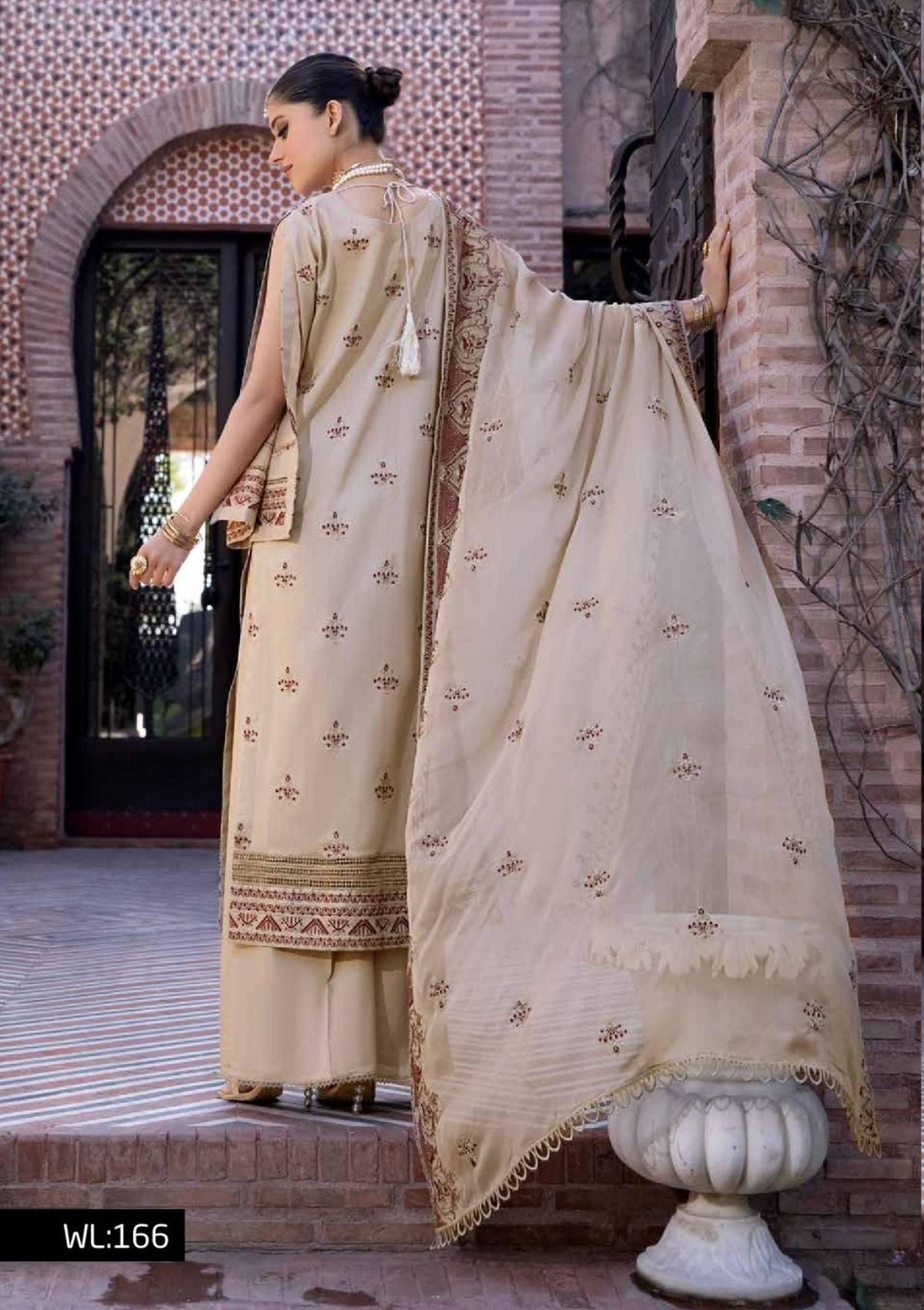 Wania Tabeer Emb Lawn V-01'23 WL-166 - Mohsin Saeed Fabrics