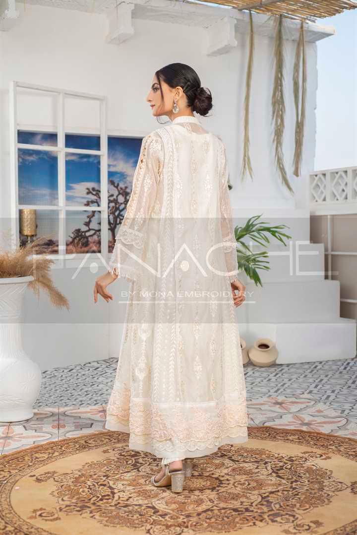 Panache by Mona Emb RTW KURTI-155 PEACHY POISE - Mohsin Saeed Fabrics