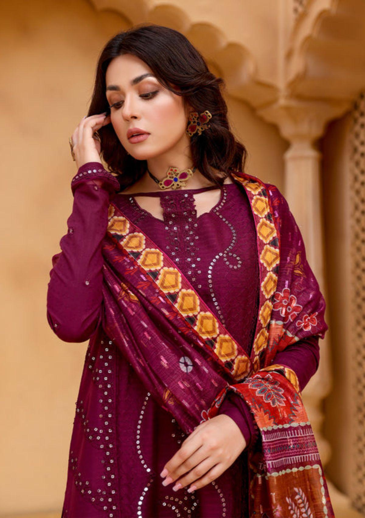 Maya by Bin Ilyas Raghbat Winter'22 D-743-B - Mohsin Saeed Fabrics