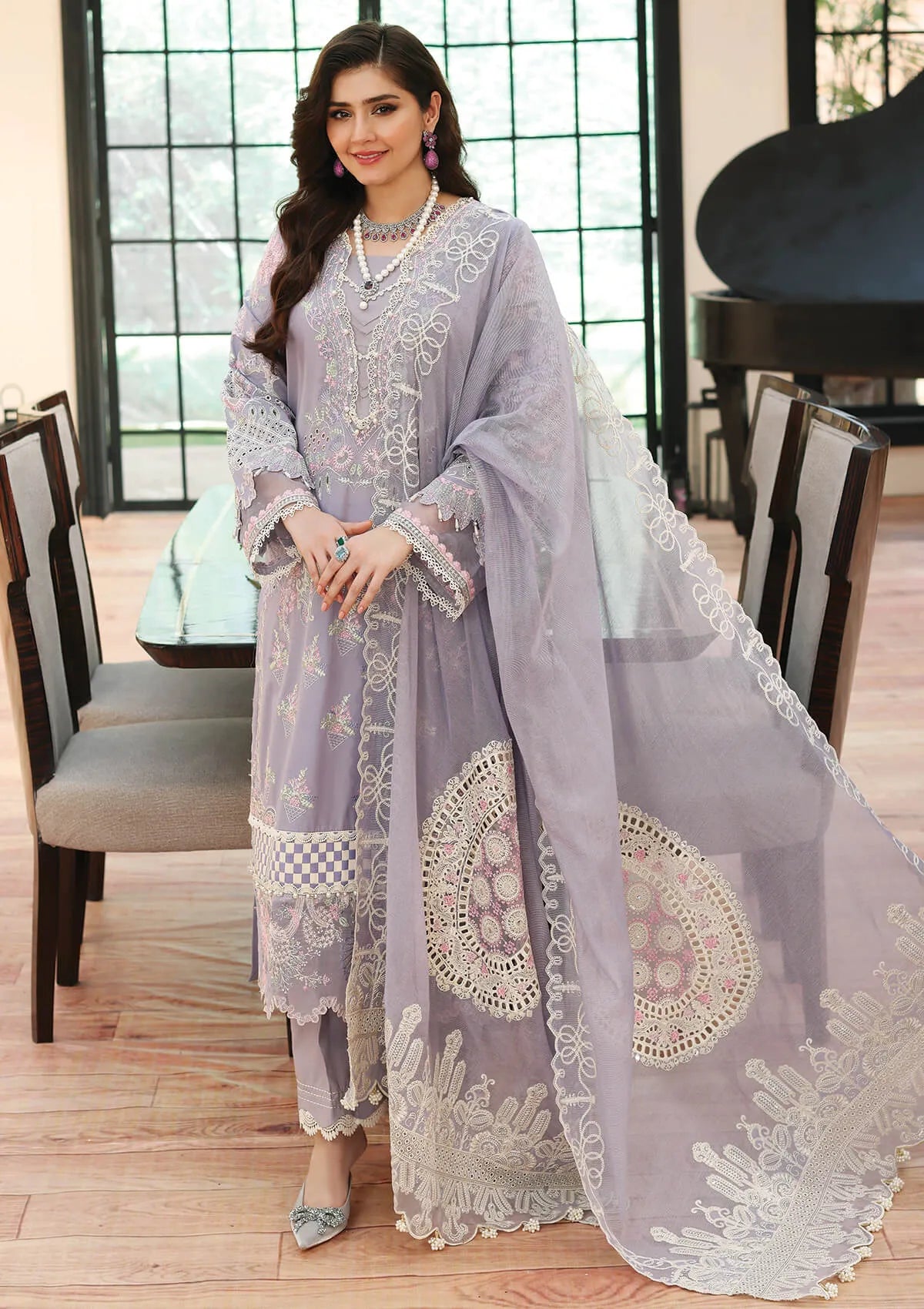 Kahf Luxury Lawn'23 KLC-03 DREAMY - Mohsin Saeed Fabrics