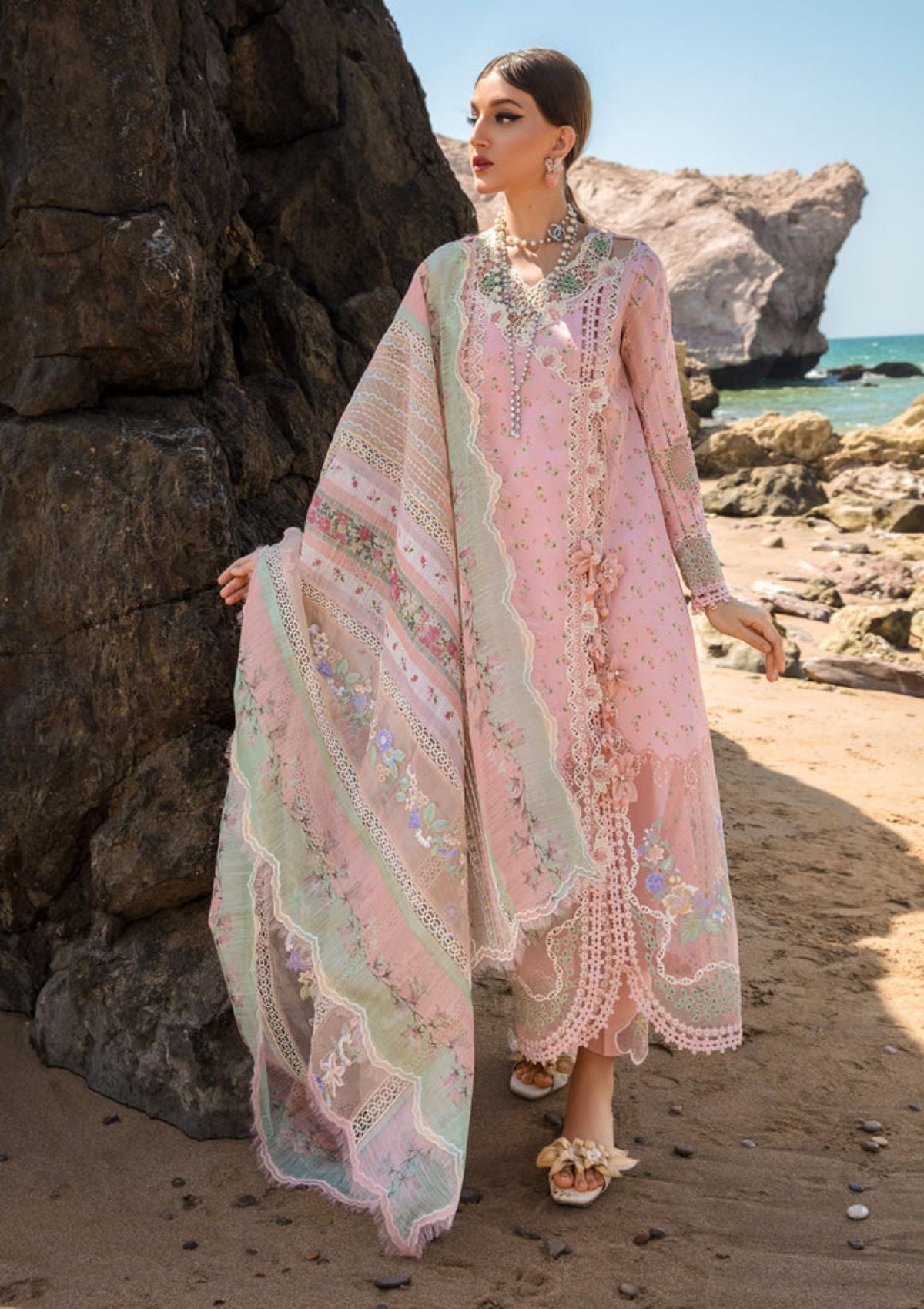 Crimson Lawn'23 D-02A - Mohsin Saeed Fabrics