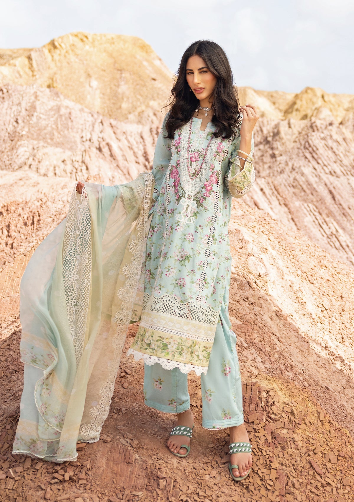 Elaf Signature Lawn'23 ESC-01B BREEZE - Mohsin Saeed Fabrics