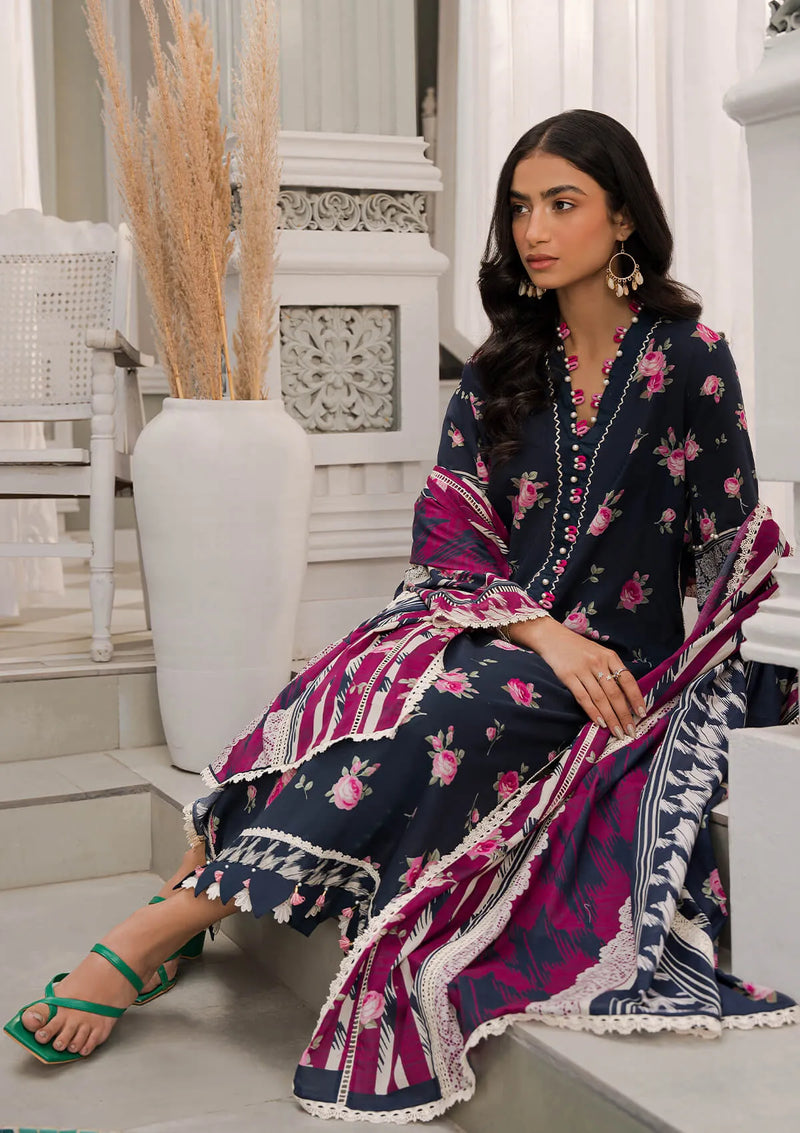  Elaf Prints Lawn'23 EPP-08B is available at Mohsin Saeed Fabrics online shop All the top women brands in pakistan