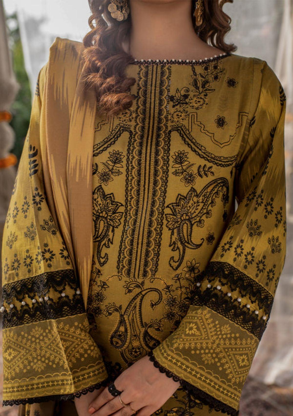Bin-ilyas-winter-Embroidered-&-Printed-Dress-is-available-at-Mohsin-Saeed-Fabrics-Online-Shopping--
