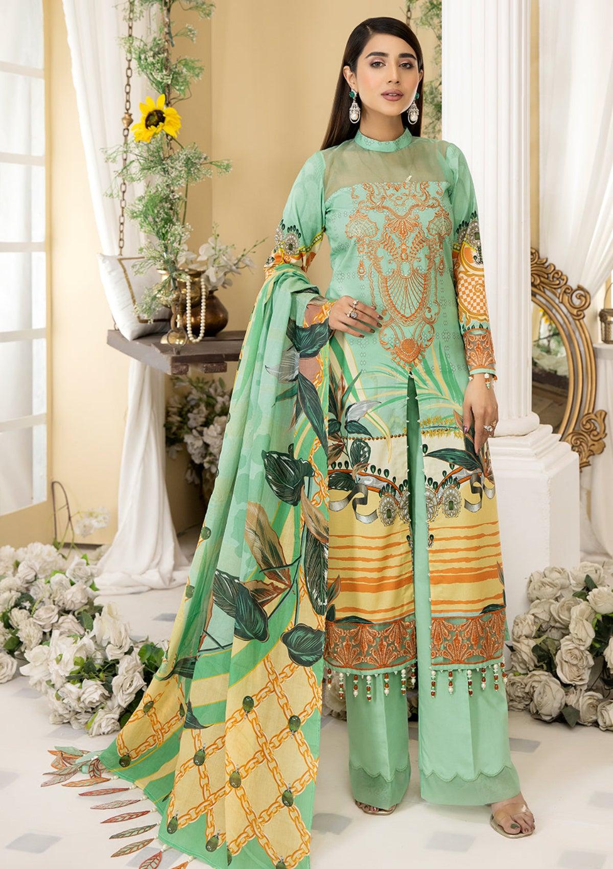 Mirha Dhanak Emb Lawn’22-D-03 - Mohsin Saeed Fabrics