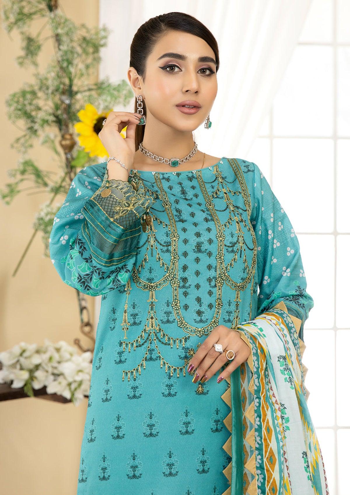 Mirha Dhanak Emb Lawn’22-D-07 - Mohsin Saeed Fabrics