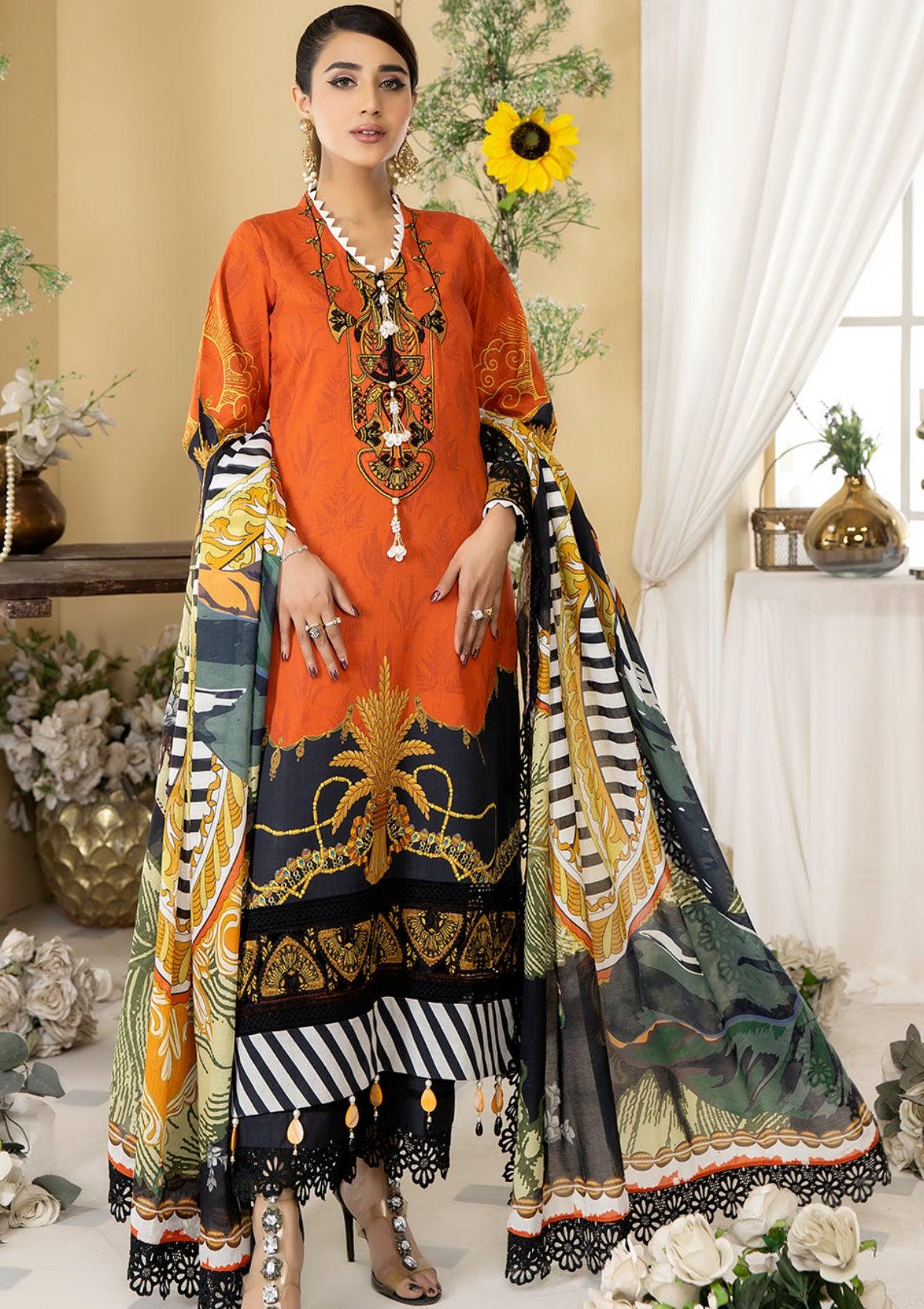 Mirha Dhanak Emb Lawn’22-D-01 - Mohsin Saeed Fabrics