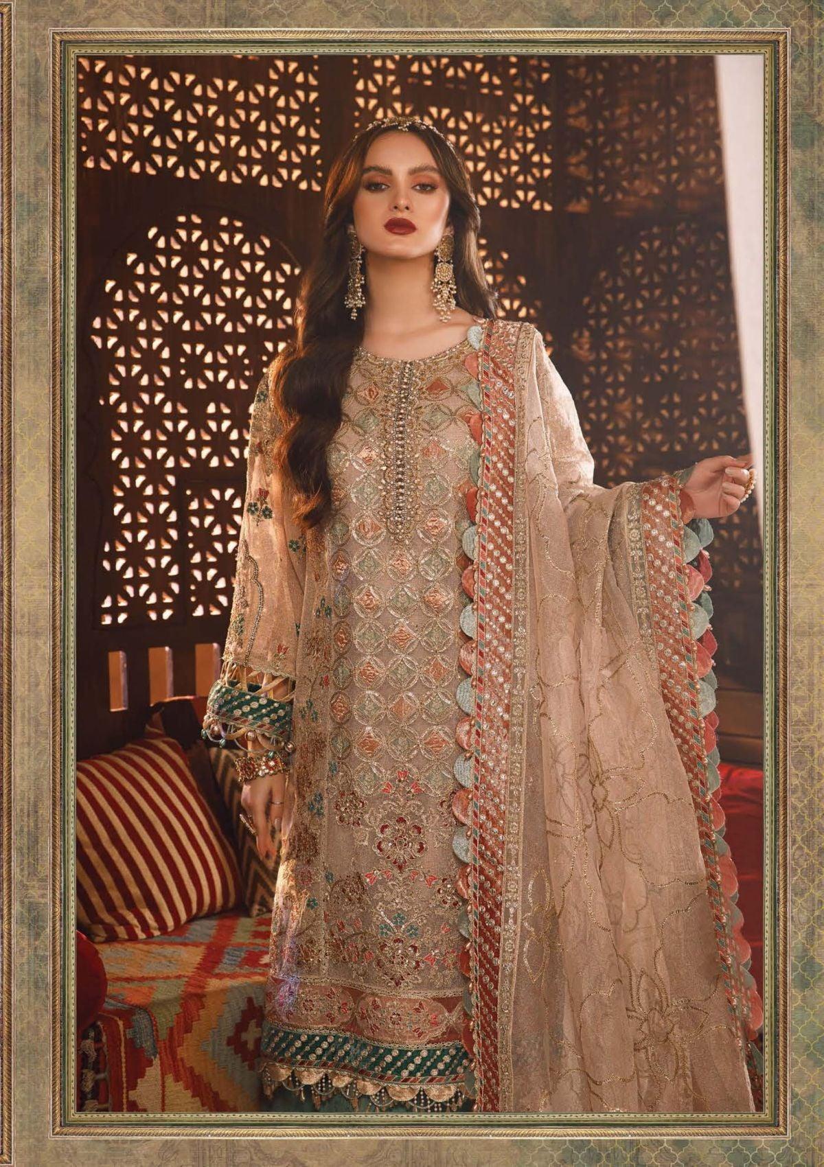 buy Maria b Mbroidered Wedding Edition'22 MBD-07 at Mohsin Saeed Fabrics online shop All the top women brands in pakistan such as Freesia, Maria b, Zara Shahjahan, Asim Jofa, Zaha, Elan, Crimson, Sobia Nazir, Maryam n Maria, Hussain Rehar, Marjjan, Anaya by Kiran Chaudhary, johra, Shaista, farah talib aziz and Gul Ahmed. 