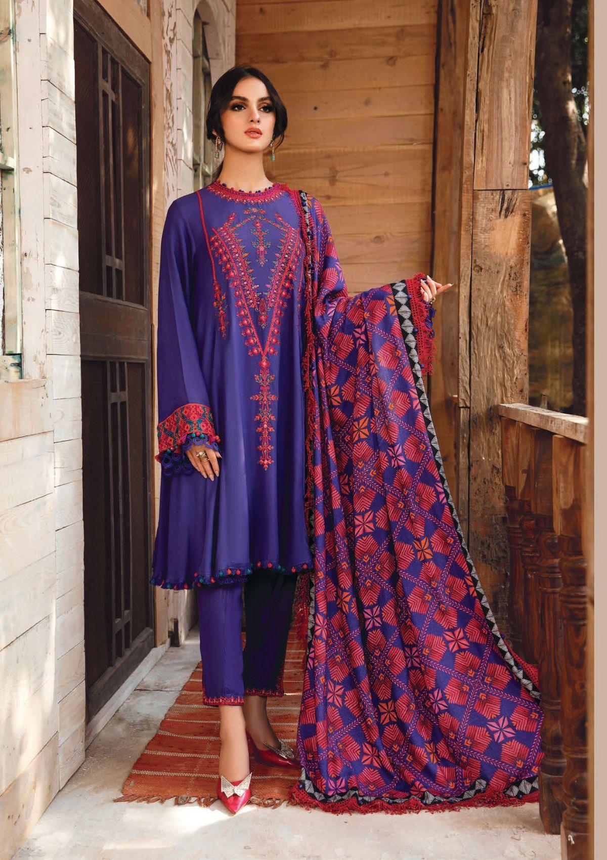 Maria b MPrints Winter Shawl'22 D-4B is available at Mohsin Saeed Fabrics. ✓ shop all the top women clothing brands in pakistan ✓ Best Price and Offers ✓ Free Shipping ✓ Cash on Delivery ✓ formal & Wedding Collections 