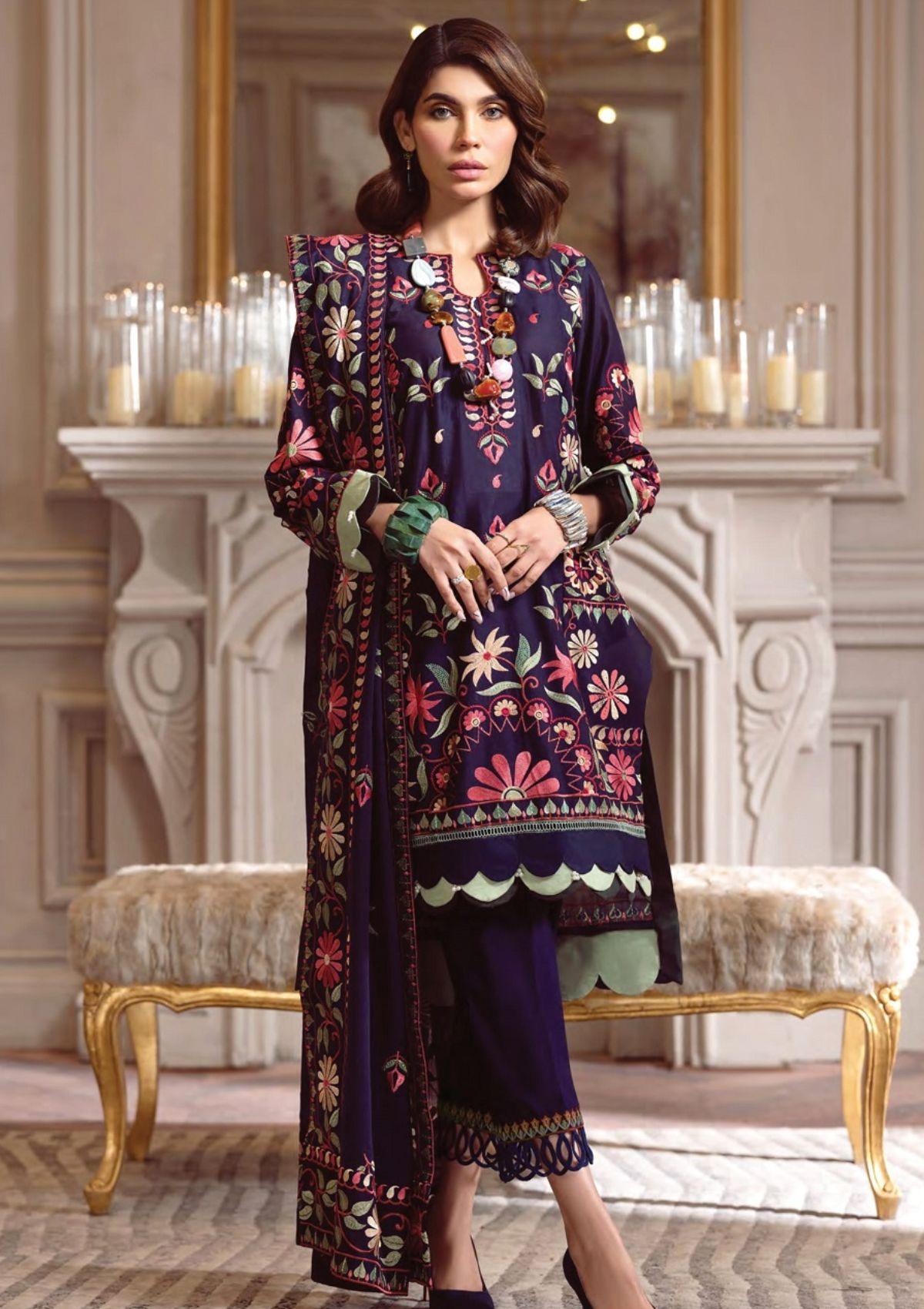 Eshaisha Premium Emb Winter'22 EAW-515 - Mohsin Saeed Fabrics