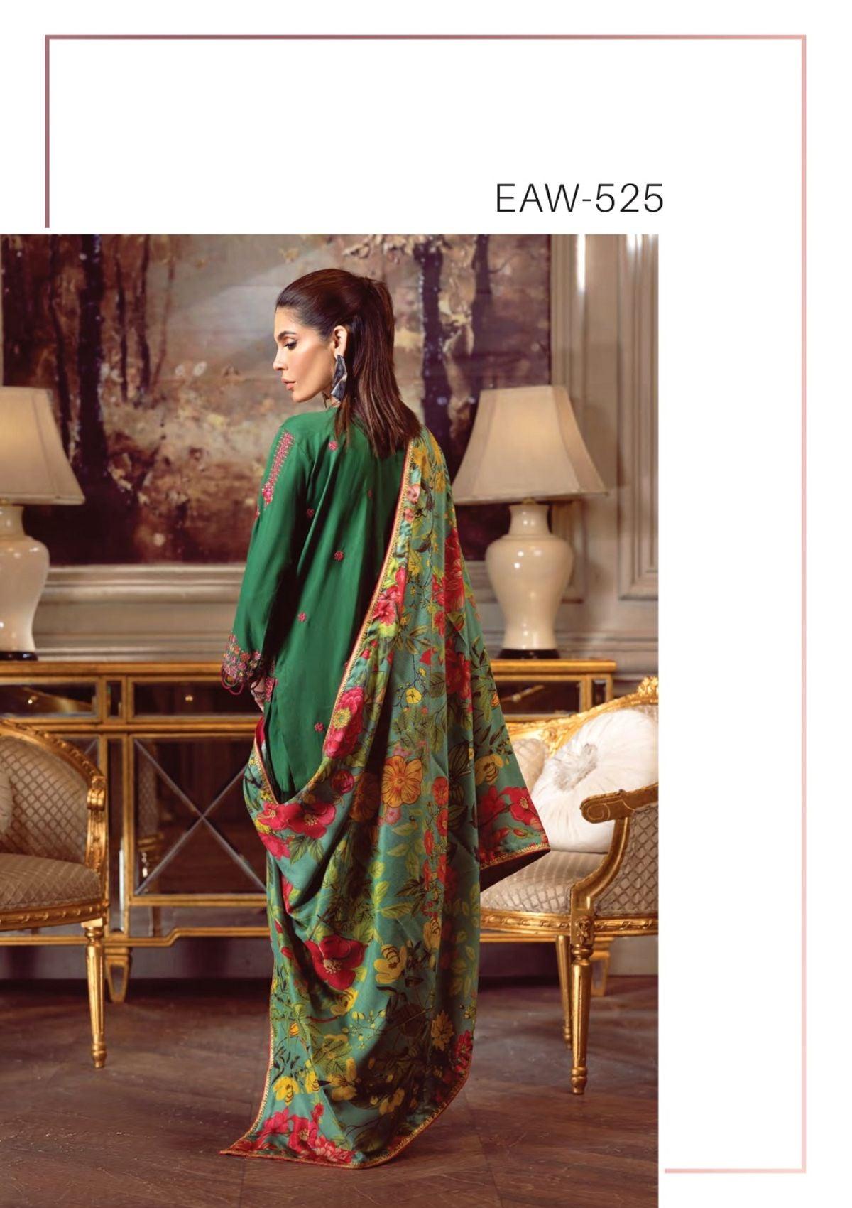 Eshaisha Premium Emb Winter'22 EAW-525 - Mohsin Saeed Fabrics
