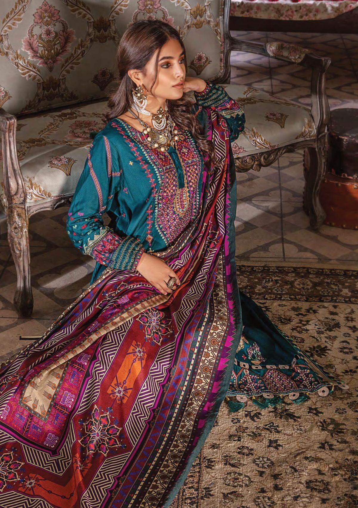Eshaisha-winter-Embroidered-&-Printed-Dress-is-available-at-Mohsin-Saeed-Fabrics-Online-Shopping--