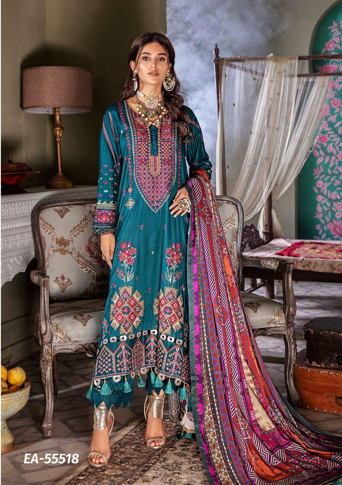 Eshaisha-winter-Embroidered-&-Printed-Dress-is-available-at-Mohsin-Saeed-Fabrics-Online-Shopping--
