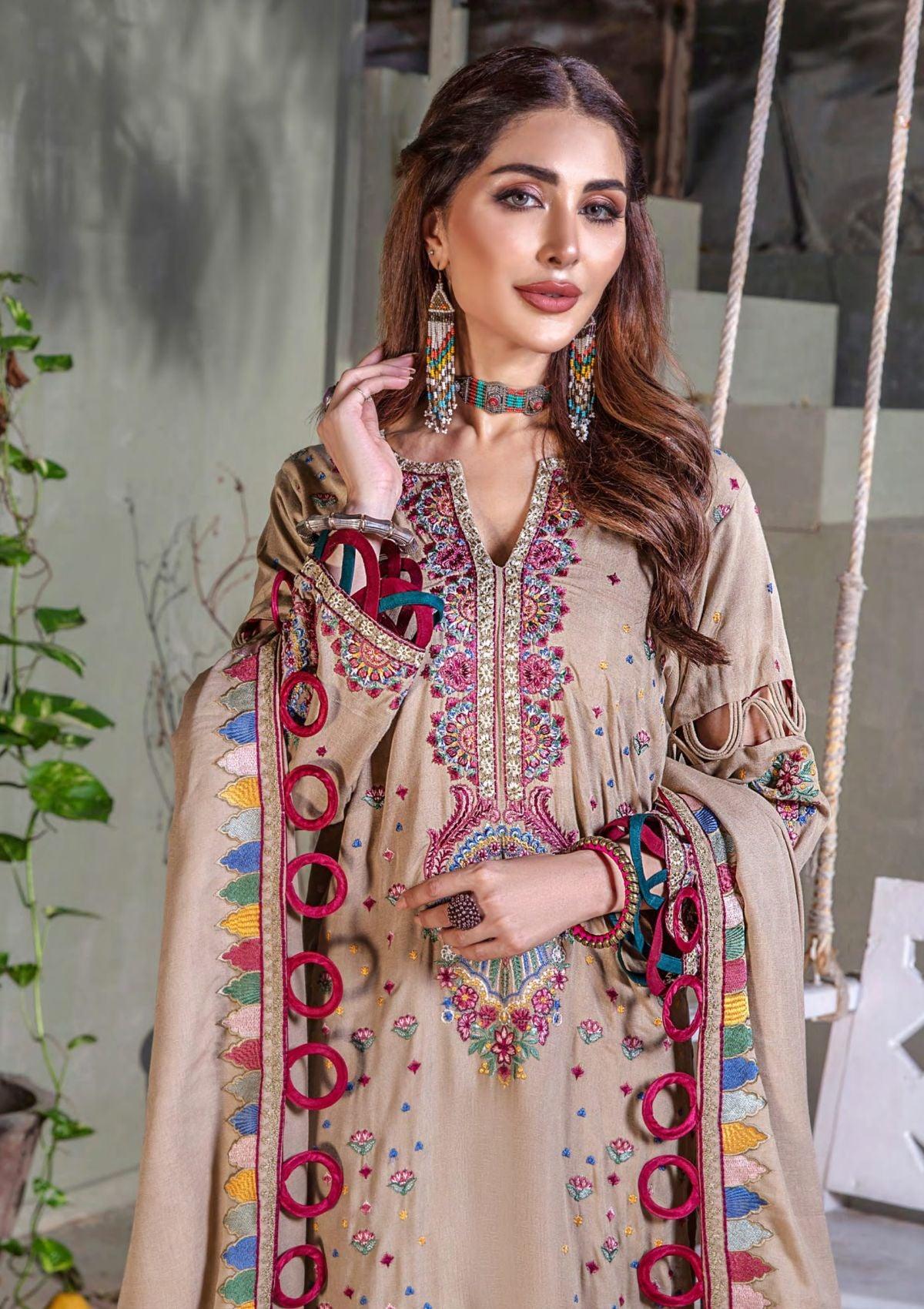 Eshaisha-winter-Embroidered-&-Printed-Dress-is-available-at-Mohsin-Saeed-Fabrics-Online-Shopping--