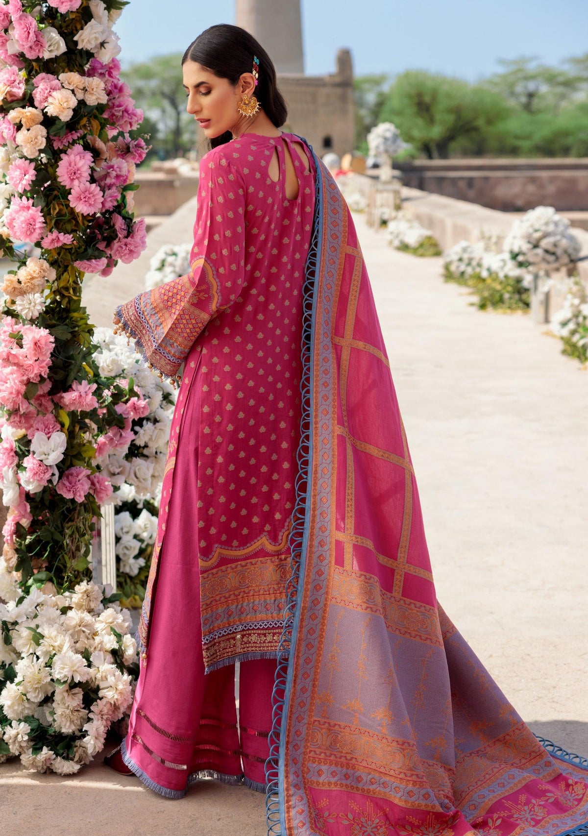 Emaan Adeel Alannah Eid'22 EA'22-D-7 is available at Mohsin Saeed Fabrics online shop All the top women brands in pakistan such as Freesia, Maria b, Zara Shahjahan, Asim Jofa, Zaha, Elan, Crimson, Sobia Nazir, Maryam n Maria, Hussain Rehar, Marjjan, Anaya by Kiran Chaudhary, johra, Shaista, farah talib aziz and Gul Ahmed. 