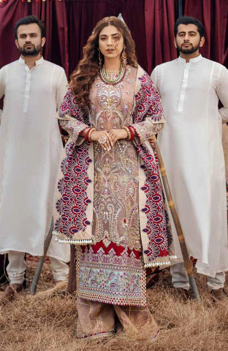 Maryam Hussain Wedding Collection'22 MHW'22-Heer - Mohsin Saeed Fabrics