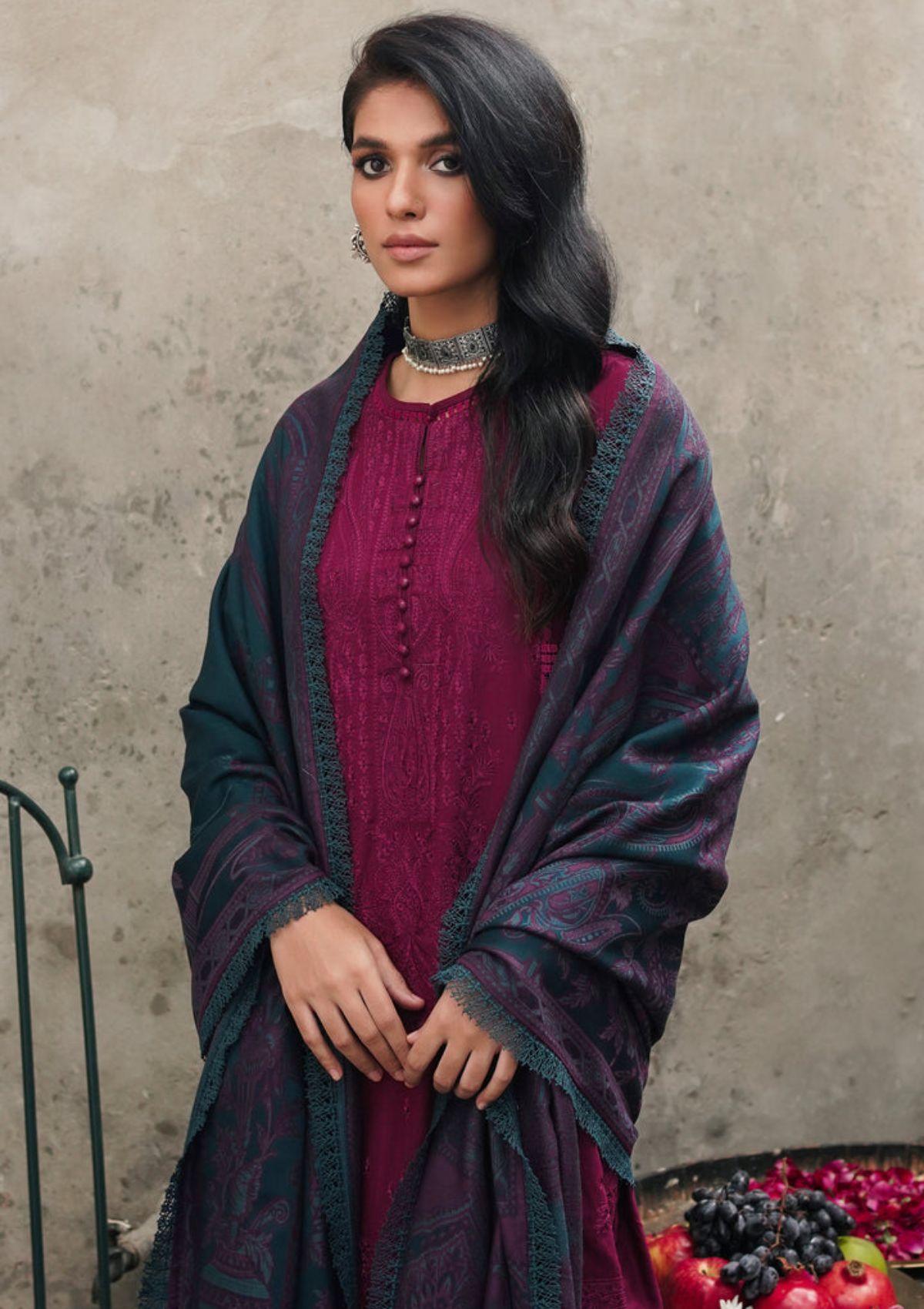 Jazmin Shahtoosh Luxury Winter'22 D-09 (JOHI) - Mohsin Saeed Fabrics