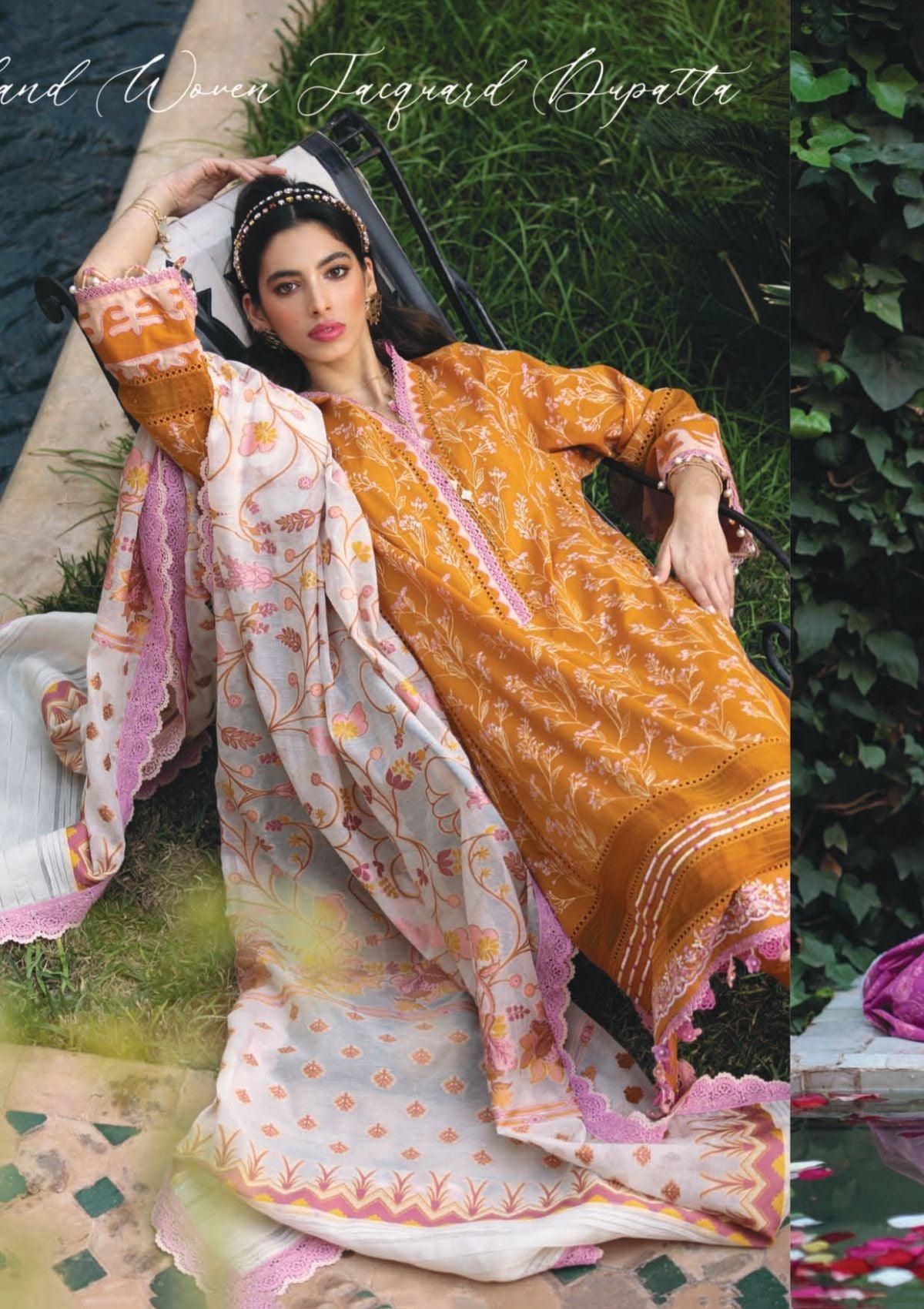Farah Talib Aziz Lawn'23 FTA-02 - Mohsin Saeed Fabrics