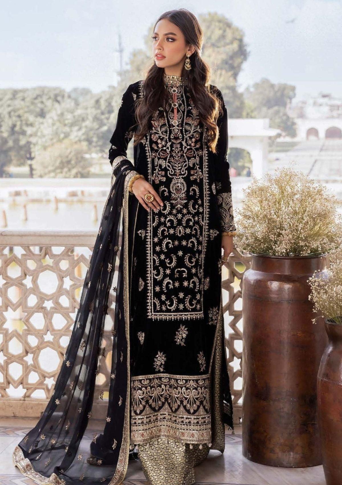 Aik Atelier Baagh Luxury Velvet'22 D-02 - Mohsin Saeed Fabrics