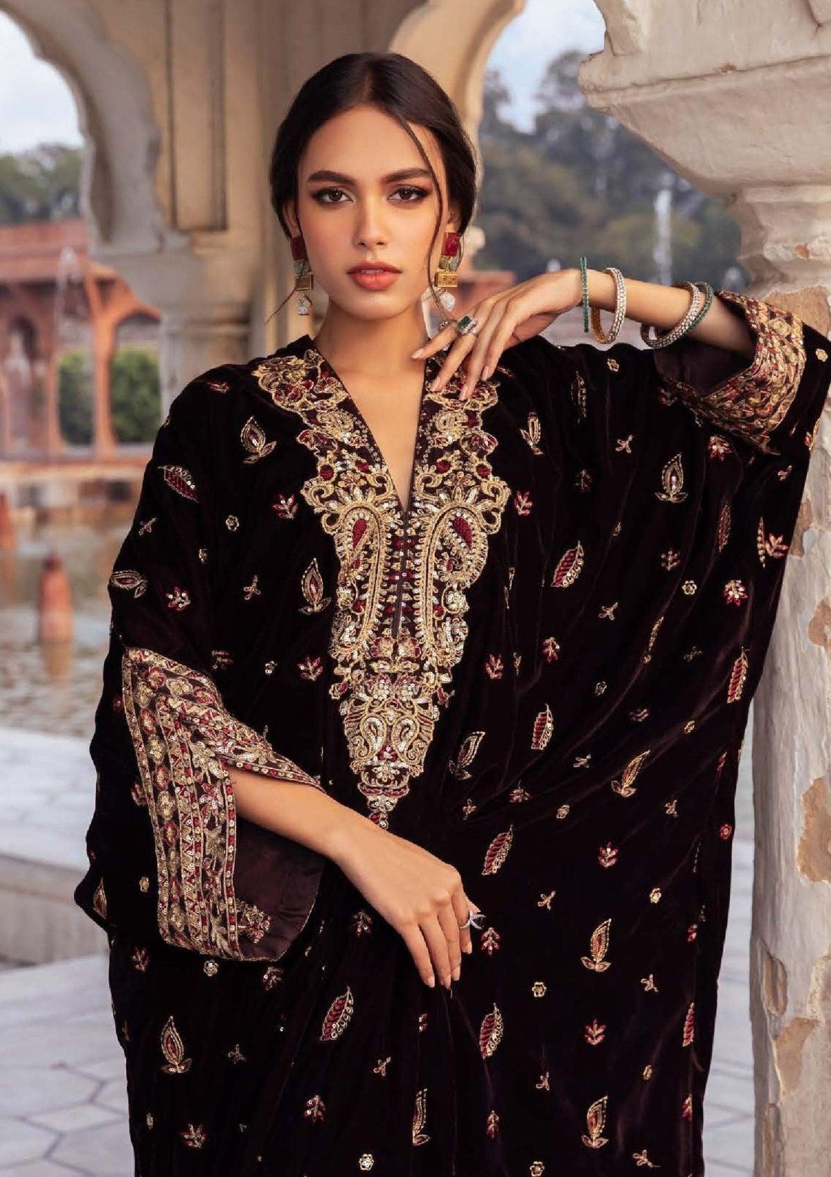 Aik Atelier Baagh Luxury Velvet'22 D-04 - Mohsin Saeed Fabrics