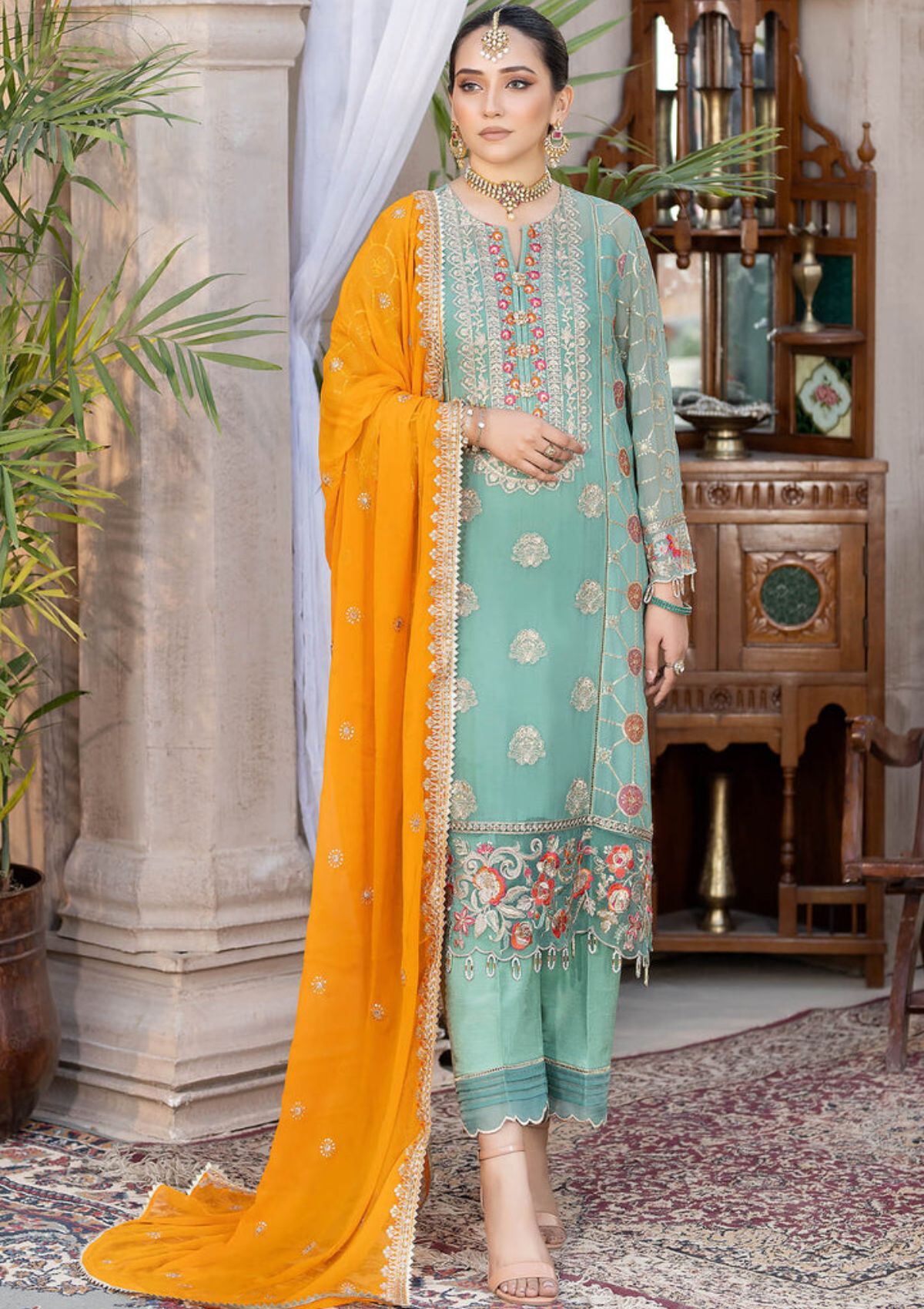Imrozia Exquise'23 M-30 AZURI is available at Mohsin Saeed Fabrics. ✓ shop all the top women clothing brands in pakistan ✓ Best Price and Offers ✓ Free Shipping ✓ Cash on Delivery ✓ formal & Wedding Collections 