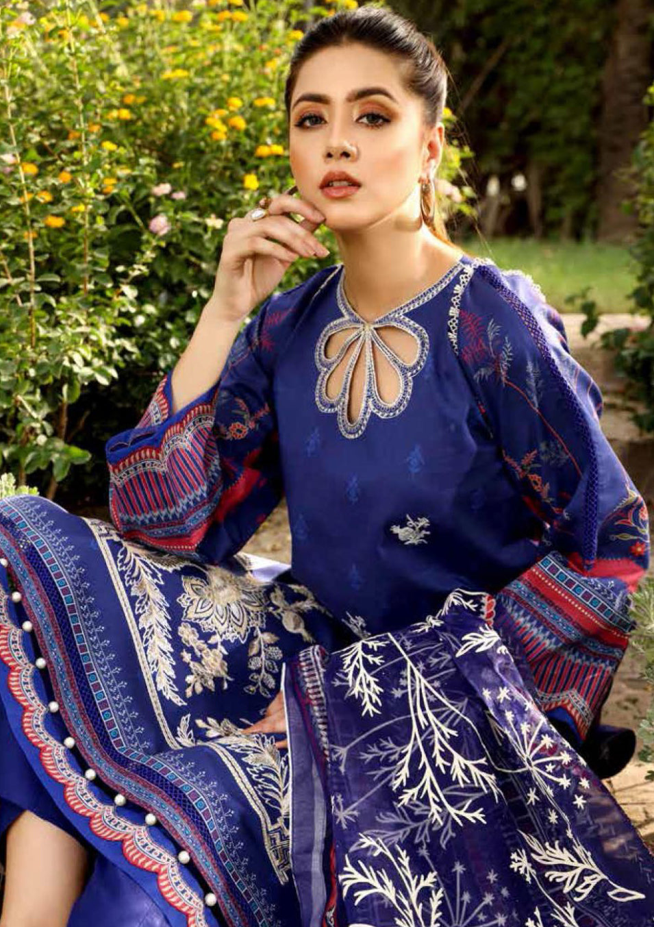 Bin Ilyas Maya Lawn Vol-06'23 D-2025 B - Mohsin Saeed Fabrics