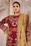 PEF-008 Glitter Red - Mohsin Saeed Fabrics