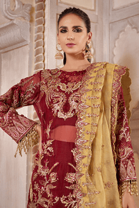PEF-008 Glitter Red - Mohsin Saeed Fabrics