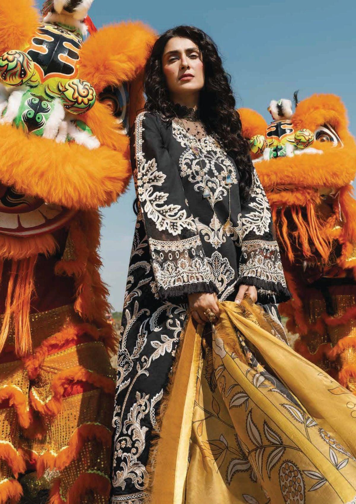 Mushq Lawana Luxury lawn'23 MSL-13 - Mohsin Saeed Fabrics