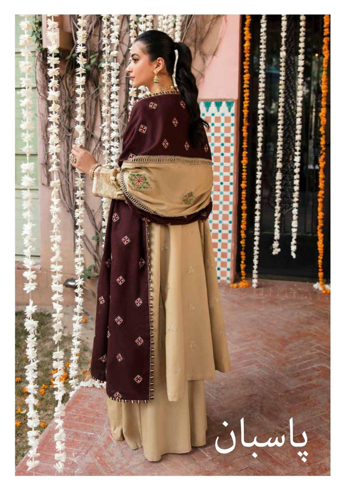 Parishay Bandhan Karandi Khaddar'22 D-03 (Pasban) is available at Mohsin Saeed Fabrics online shop All the top women brands in pakistan such as Freesia, Maria b, Zara Shahjahan, Asim Jofa, Zaha, Elan, Crimson, Sobia Nazir, Maryam n Maria, Hussain Rehar, Marjjan, Anaya by Kiran Chaudhary, johra, Shaista, farah talib aziz and Gul Ahmed. 