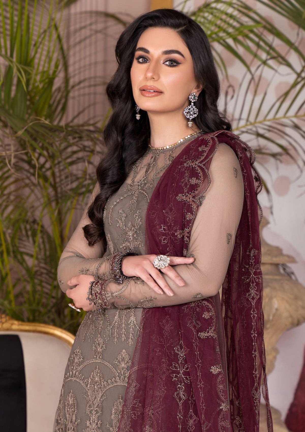 Zarif Afreen Formals'23 ZA-10 DOVE - Mohsin Saeed Fabrics