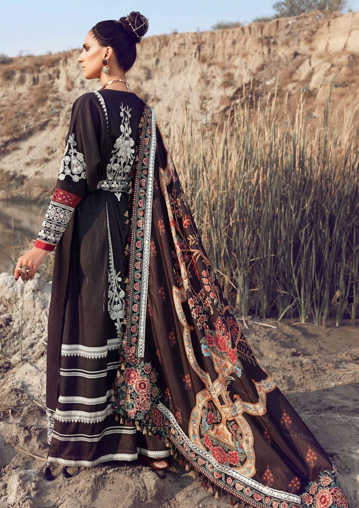 Shiza Hassan Luxury Winter'20 HSW-002 (RAME) - Mohsin Saeed Fabrics