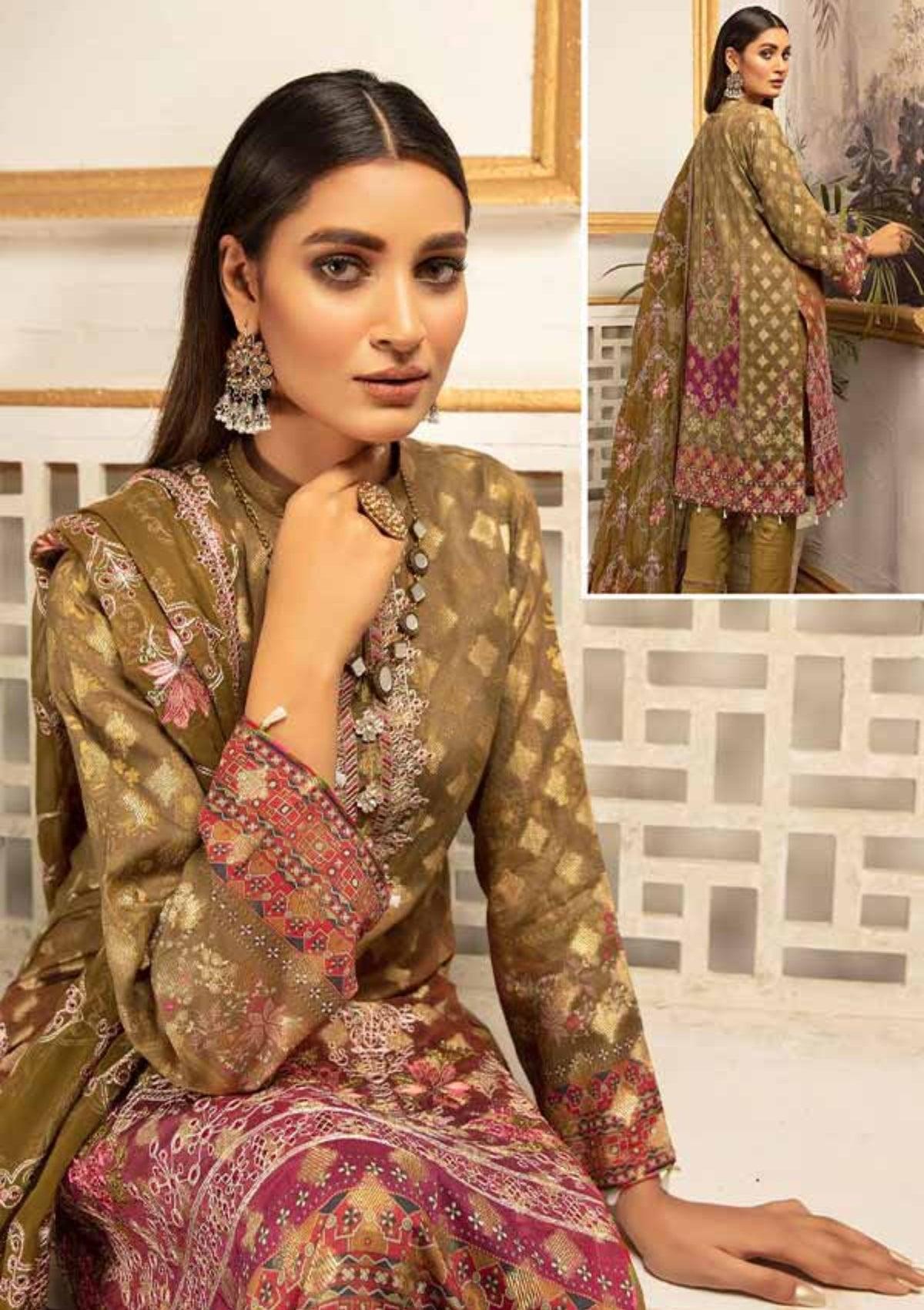 Shaista Rashk-E-Hina Lawn'22 D-172 - Mohsin Saeed Fabrics