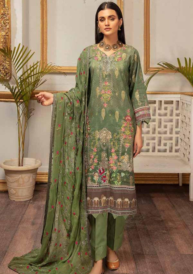 Shaista Rashk-E-Hina Lawn'22 D-176 - Mohsin Saeed Fabrics