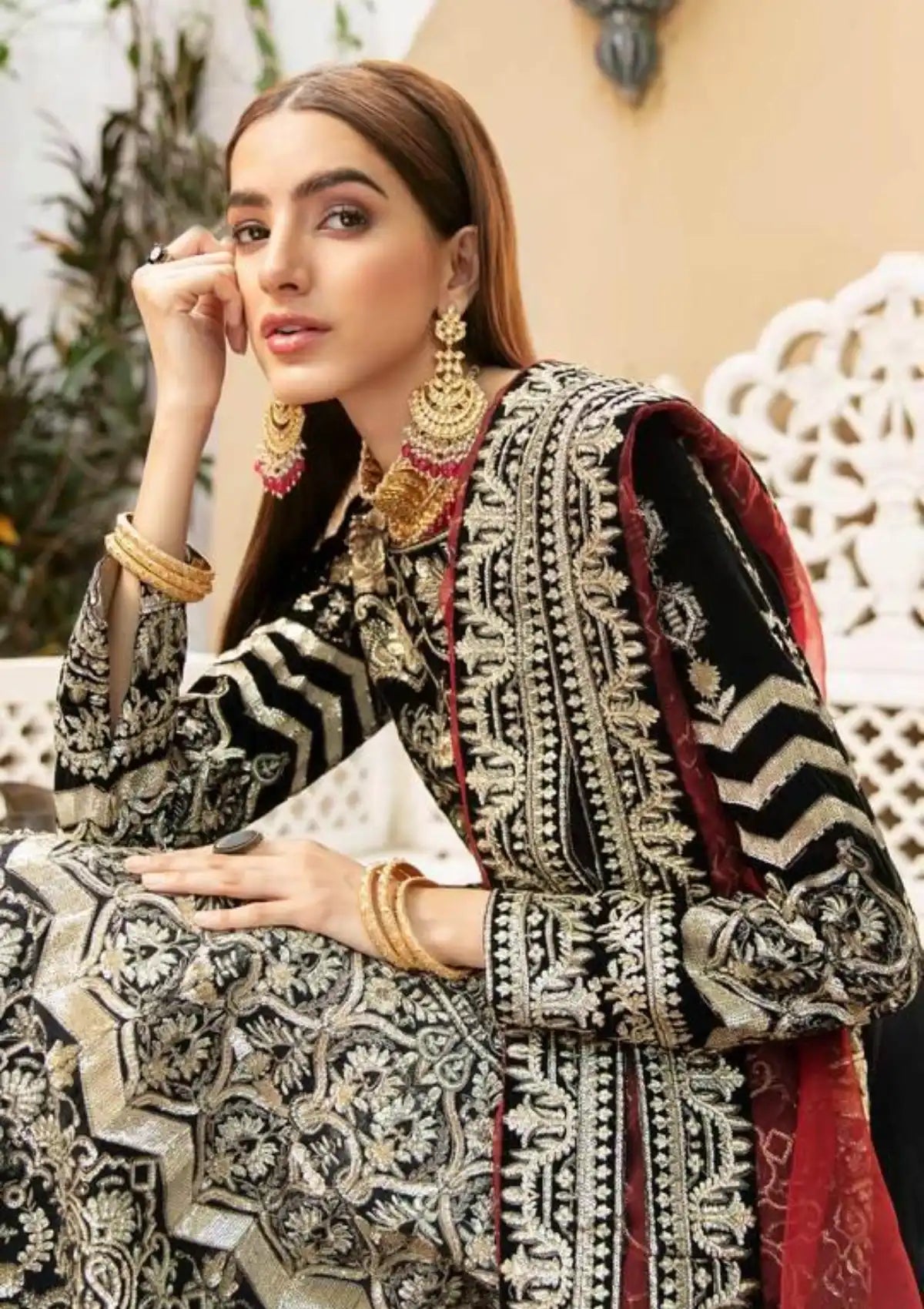 buy Maryum N Maria Husan-e-Ara Winter'21 MFF-0010-Sitaraat at Mohsin Saeed Fabrics online shop All the top women brands in pakistan 