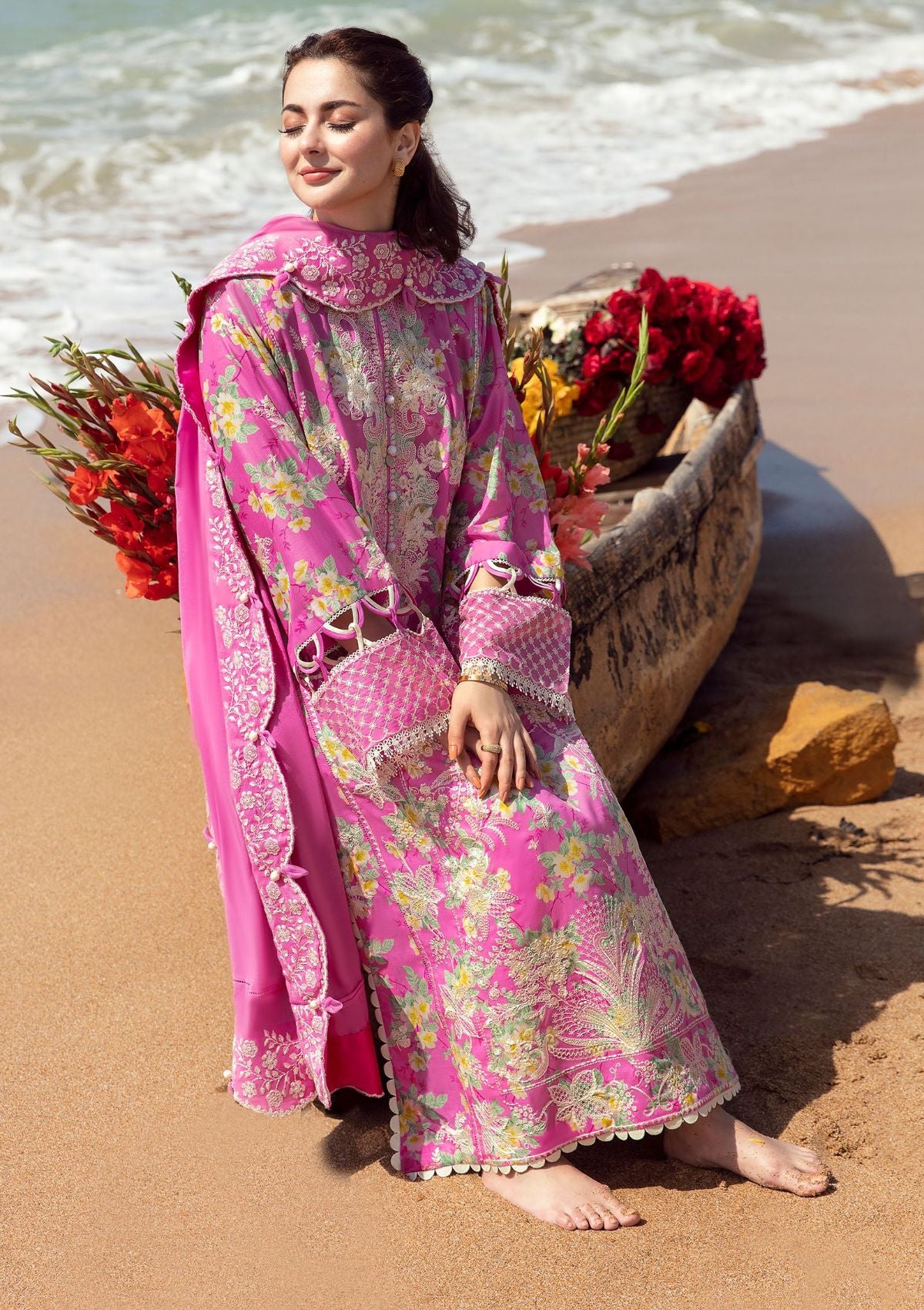 Zaha Lawn'23 (ZL-08 B) NIHAN - Mohsin Saeed Fabrics