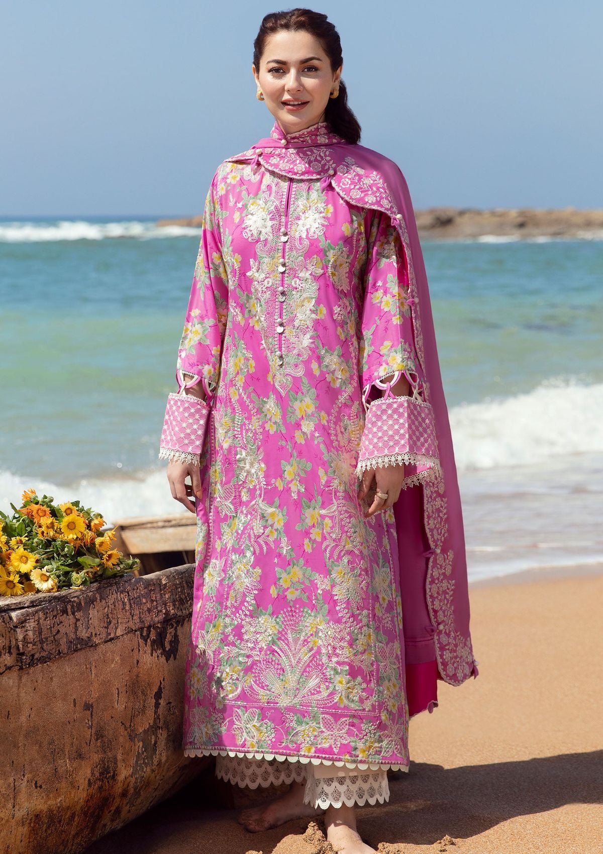 Zaha Lawn'23 (ZL-08 B) NIHAN - Mohsin Saeed Fabrics