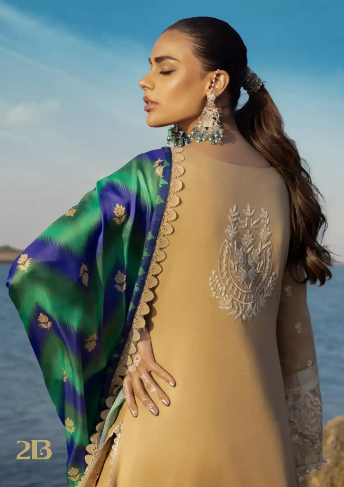 Zainab Chottani Luxury Chikankari'23 ZC-02B - Mohsin Saeed Fabrics