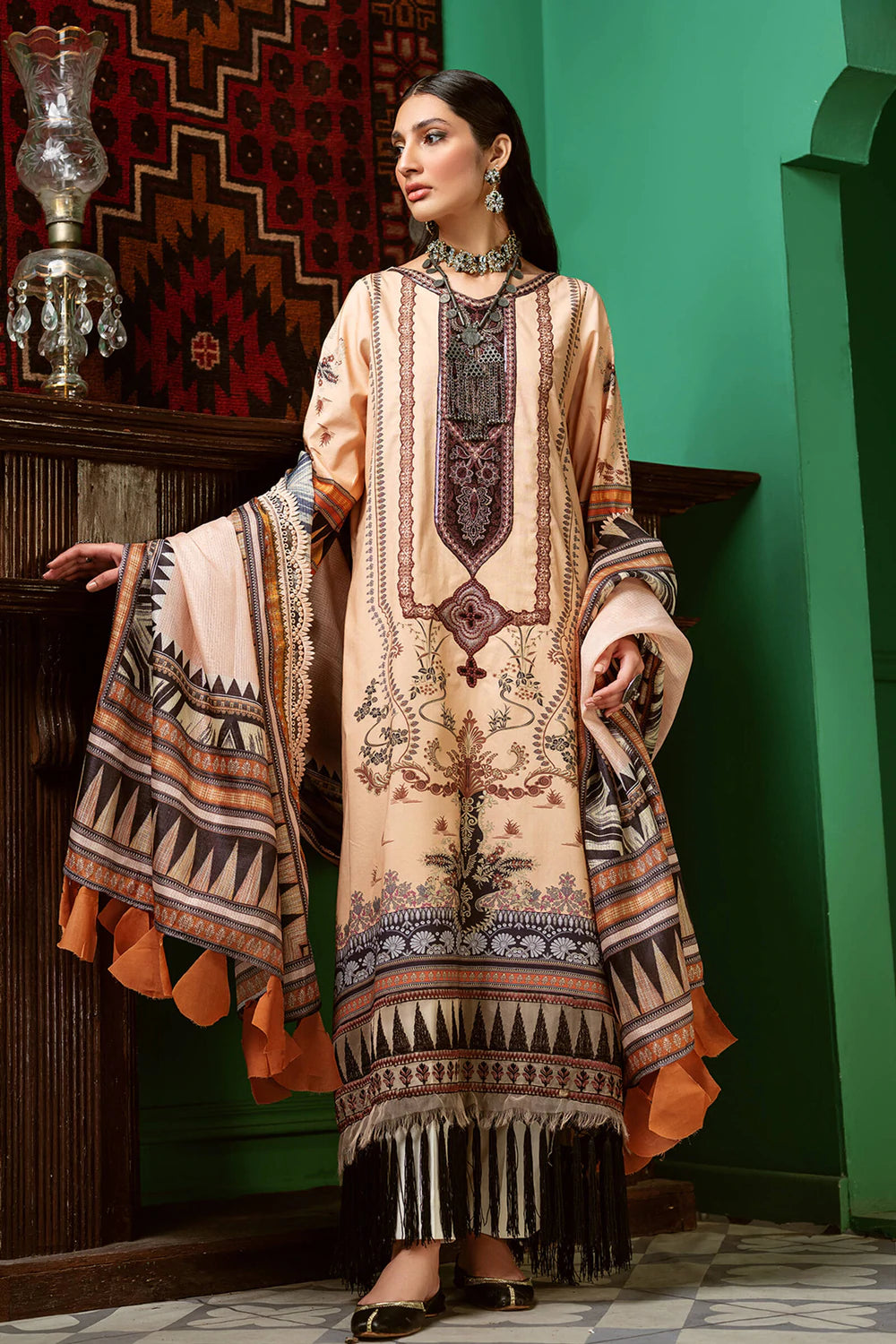 Shiza Hassan Kinaar Lawn'22 SKL-10 - Mohsin Saeed Fabrics