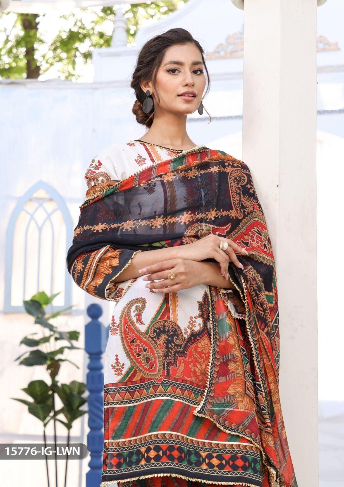 ShaPosh Casual Pret (15776-IG-LWN) - Mohsin Saeed Fabrics