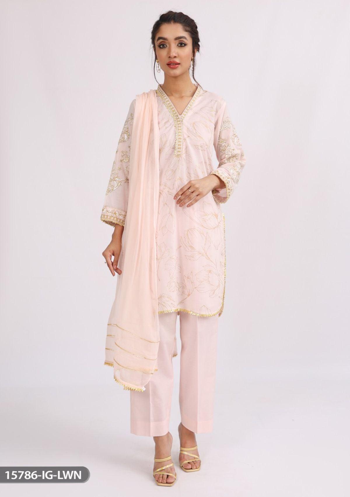 ShaPosh Casual Pret (15786-IG-LWN) - Mohsin Saeed Fabrics