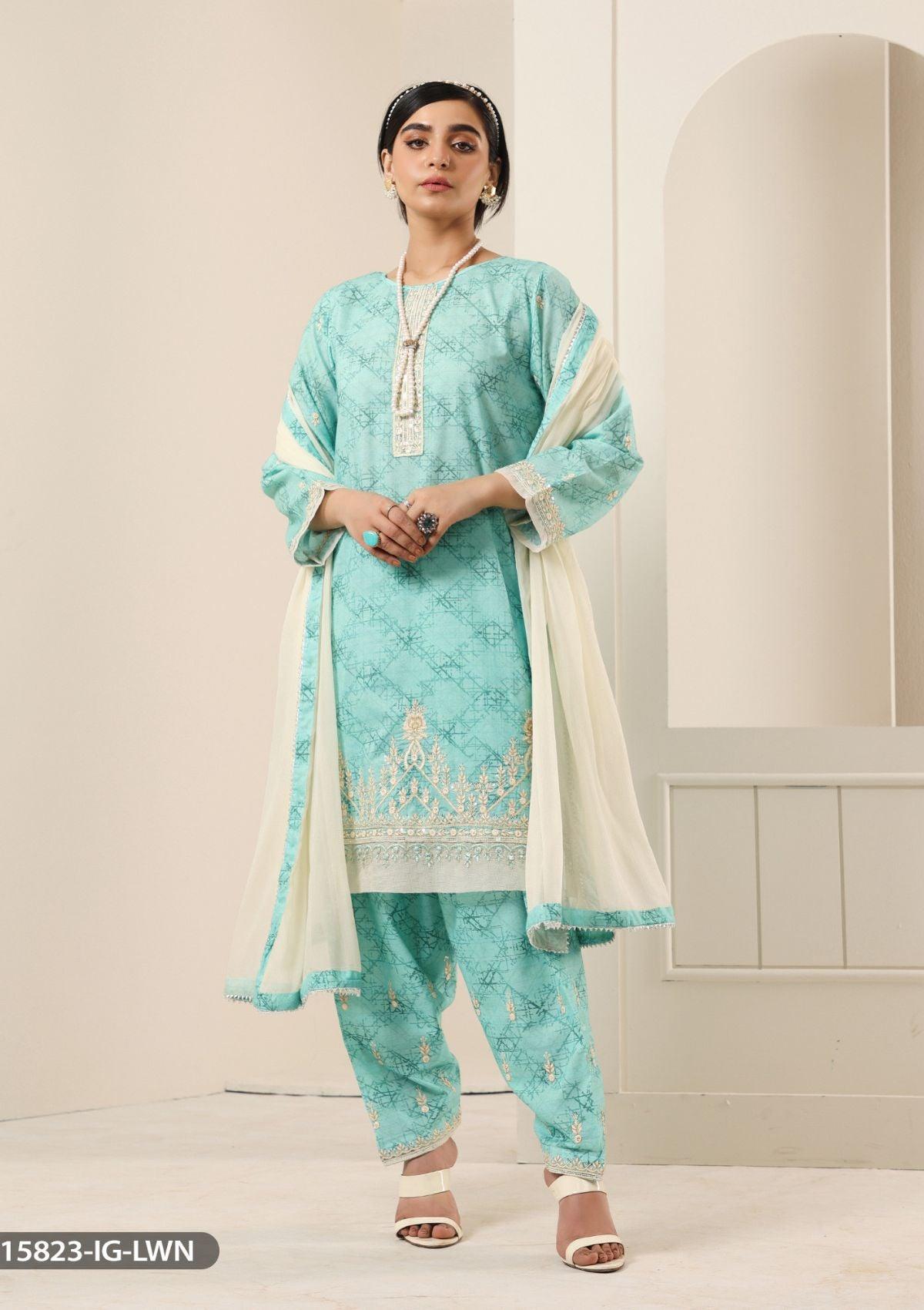 ShaPosh Casual Pret (15823-IG-LWN) - Mohsin Saeed Fabrics