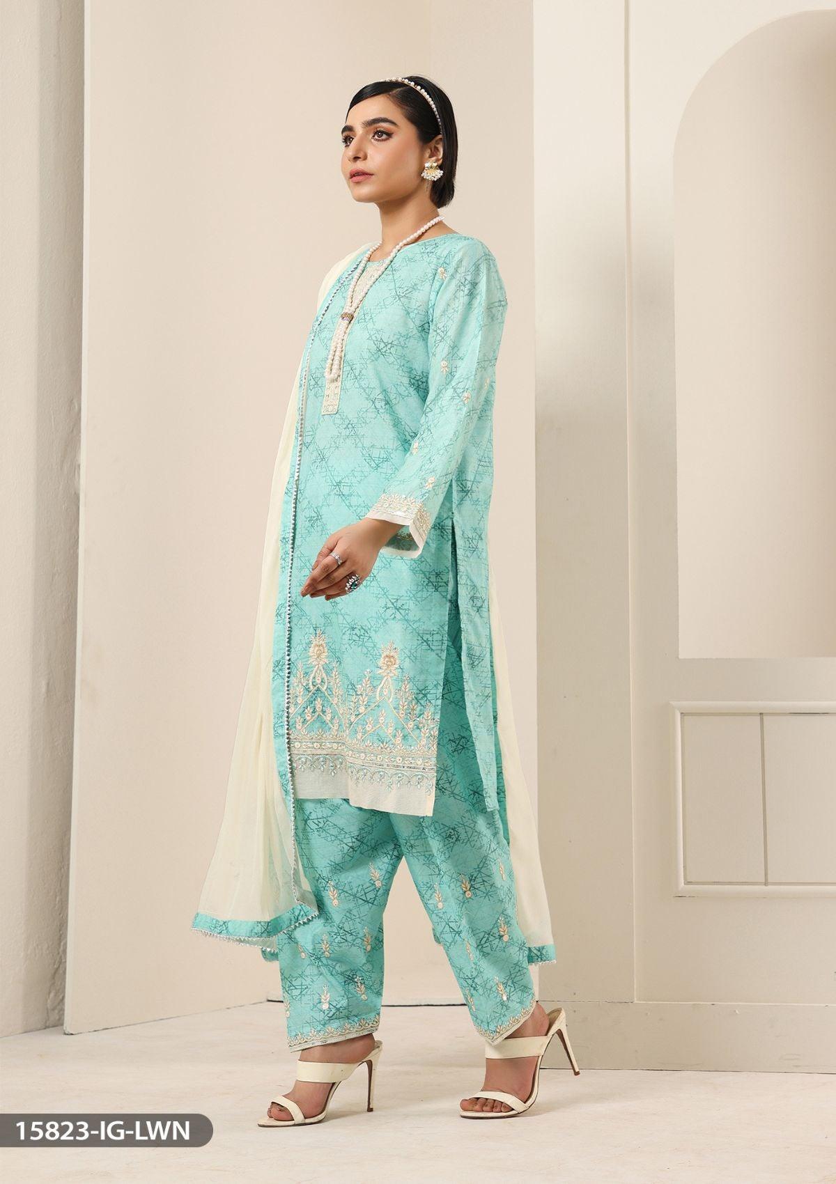 ShaPosh Casual Pret (15823-IG-LWN) - Mohsin Saeed Fabrics