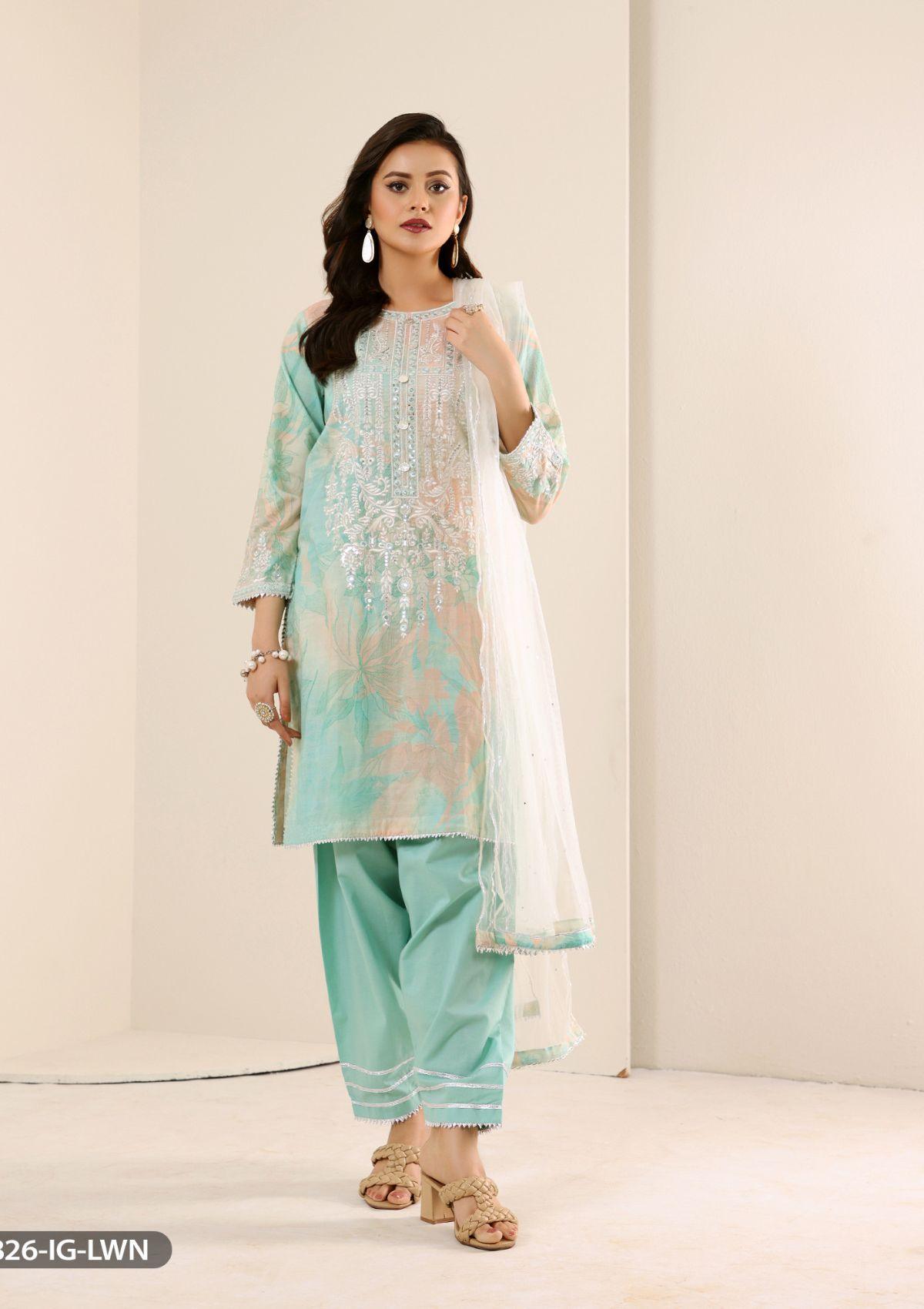 ShaPosh Casual Pret (15826-IG-LWN) - Mohsin Saeed Fabrics