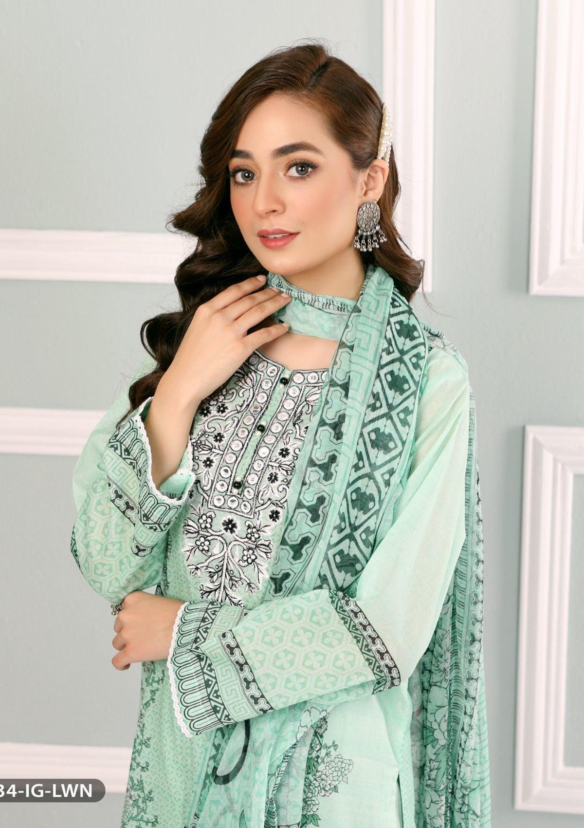 ShaPosh Casual Pret (15834-IG-LWN) - Mohsin Saeed Fabrics